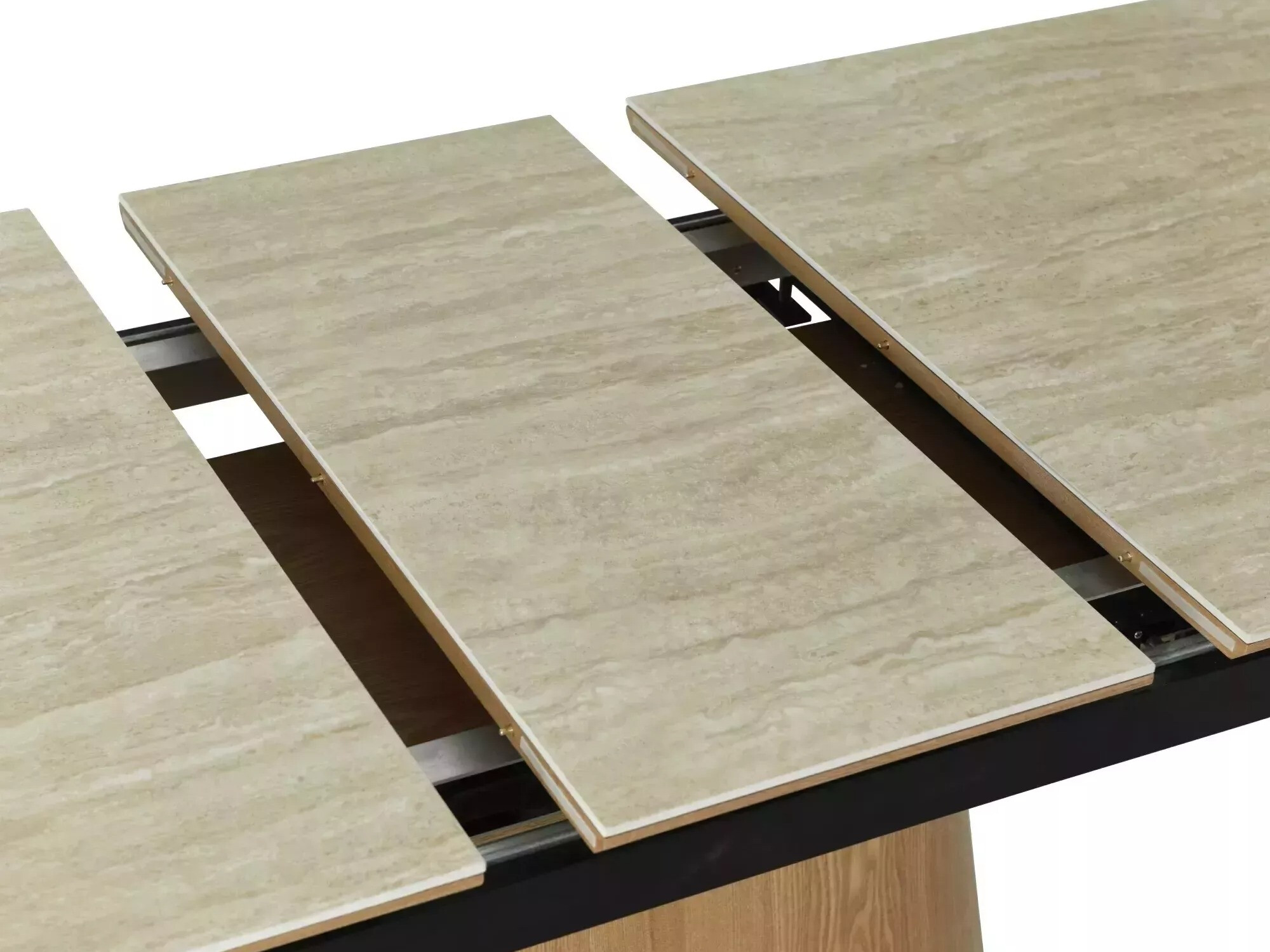 Table Detroit 932 (Light travertine + Oak)
