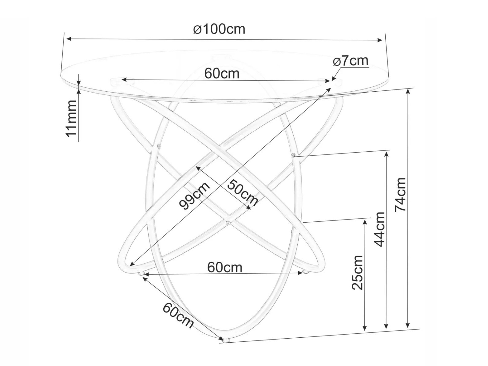 Table Detroit 933 (Black)