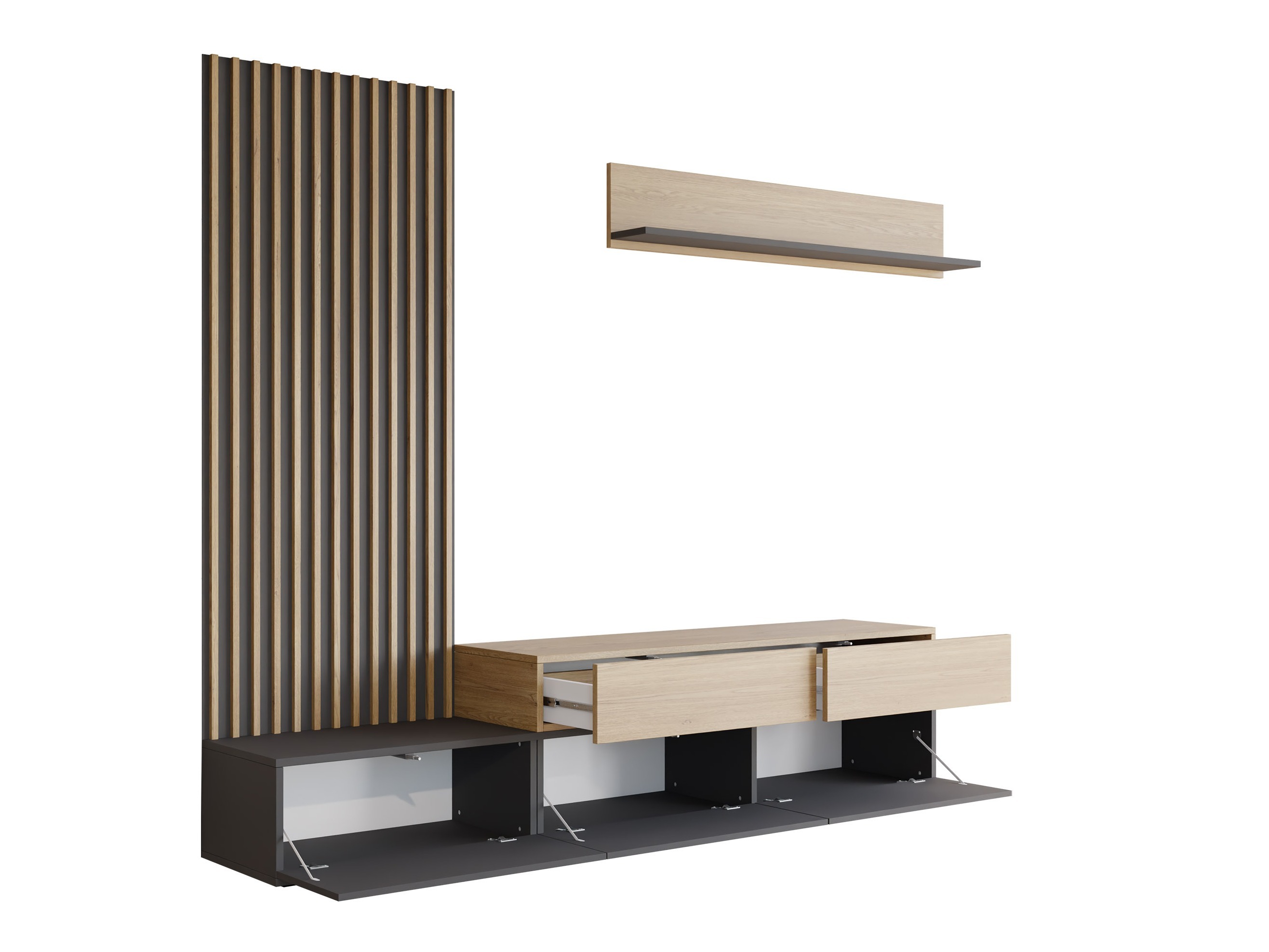 Living room set Comfivo 496 (White + Oak)