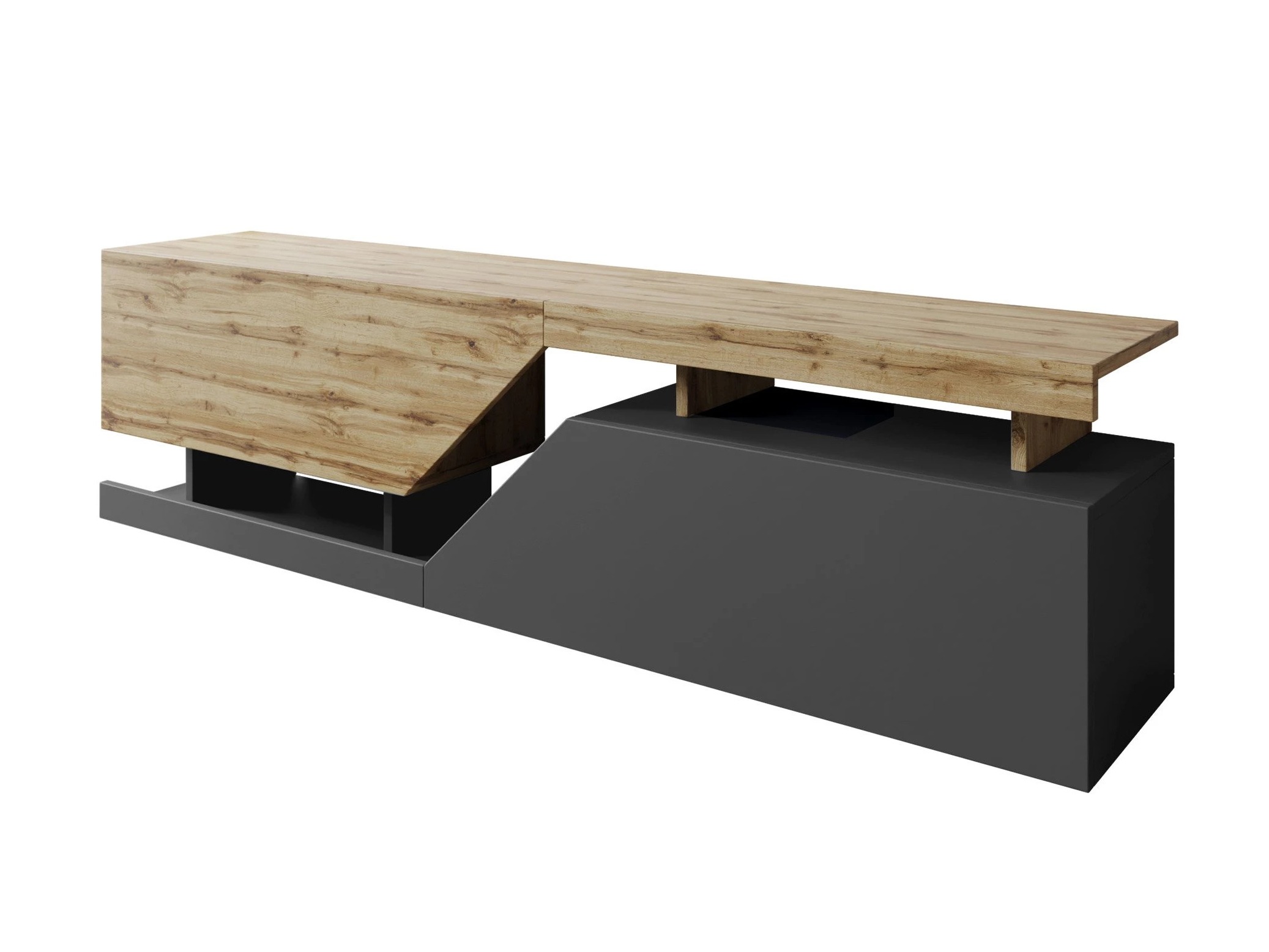 TV stand Comfivo Daldune (Anthracite + Wotan Oak)