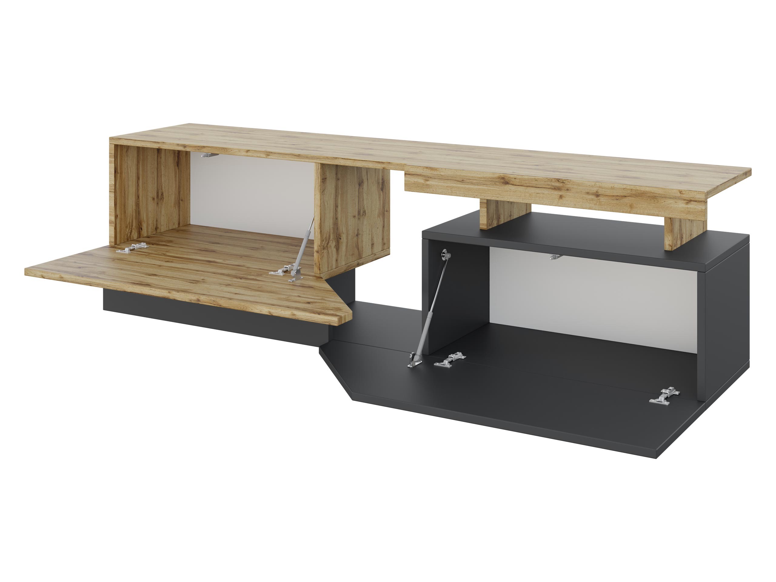 TV stand Comfivo Daldune (Anthracite + Wotan Oak)