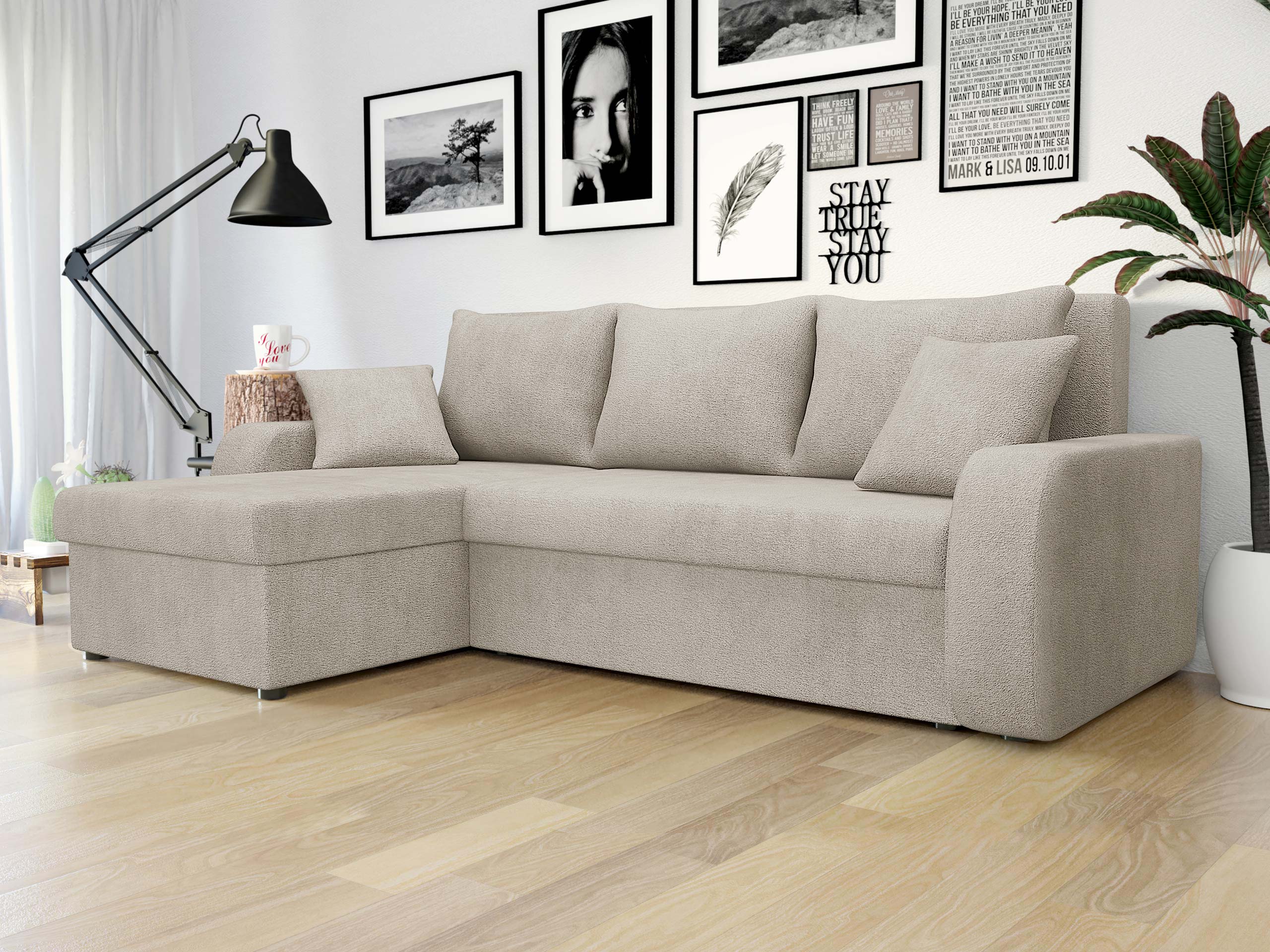 Corner sofa Comfivo 135 (Velo 622)