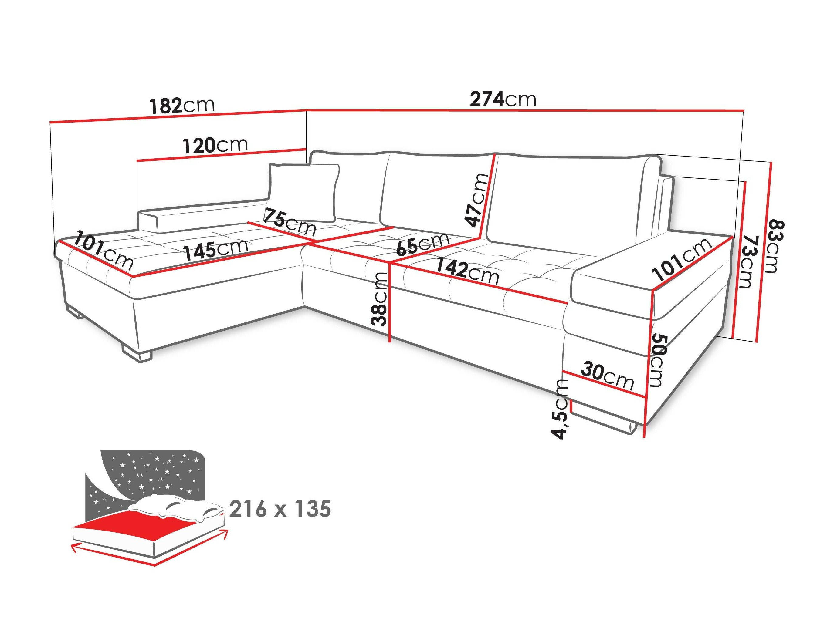Corner sofa Comfivo 212 (Otusso 14 + Sorriso 04)
