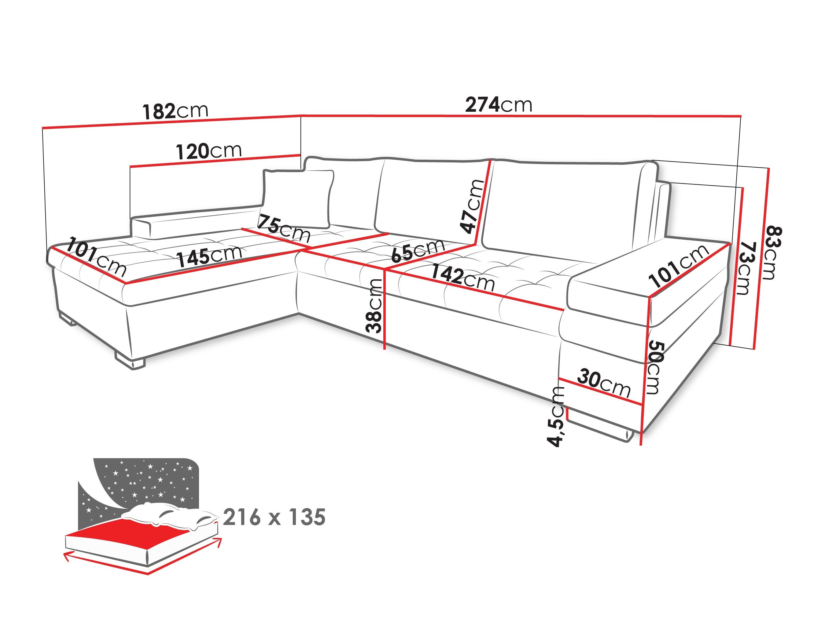 Corner sofa Comfivo Olivetum III (Manza 01)