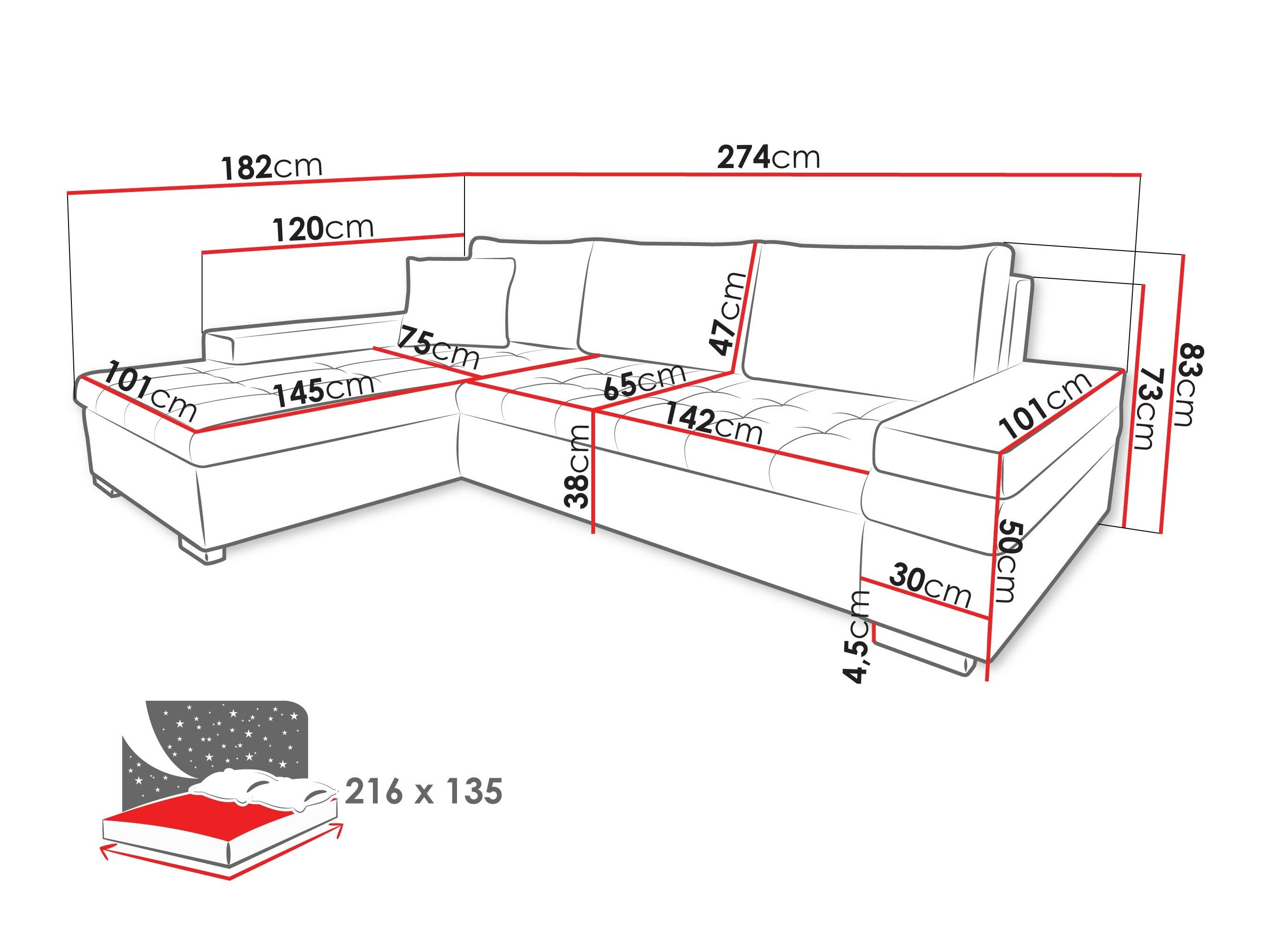 Corner sofa Comfivo Olivetum III (Sicuro 80 + Sempre 4)