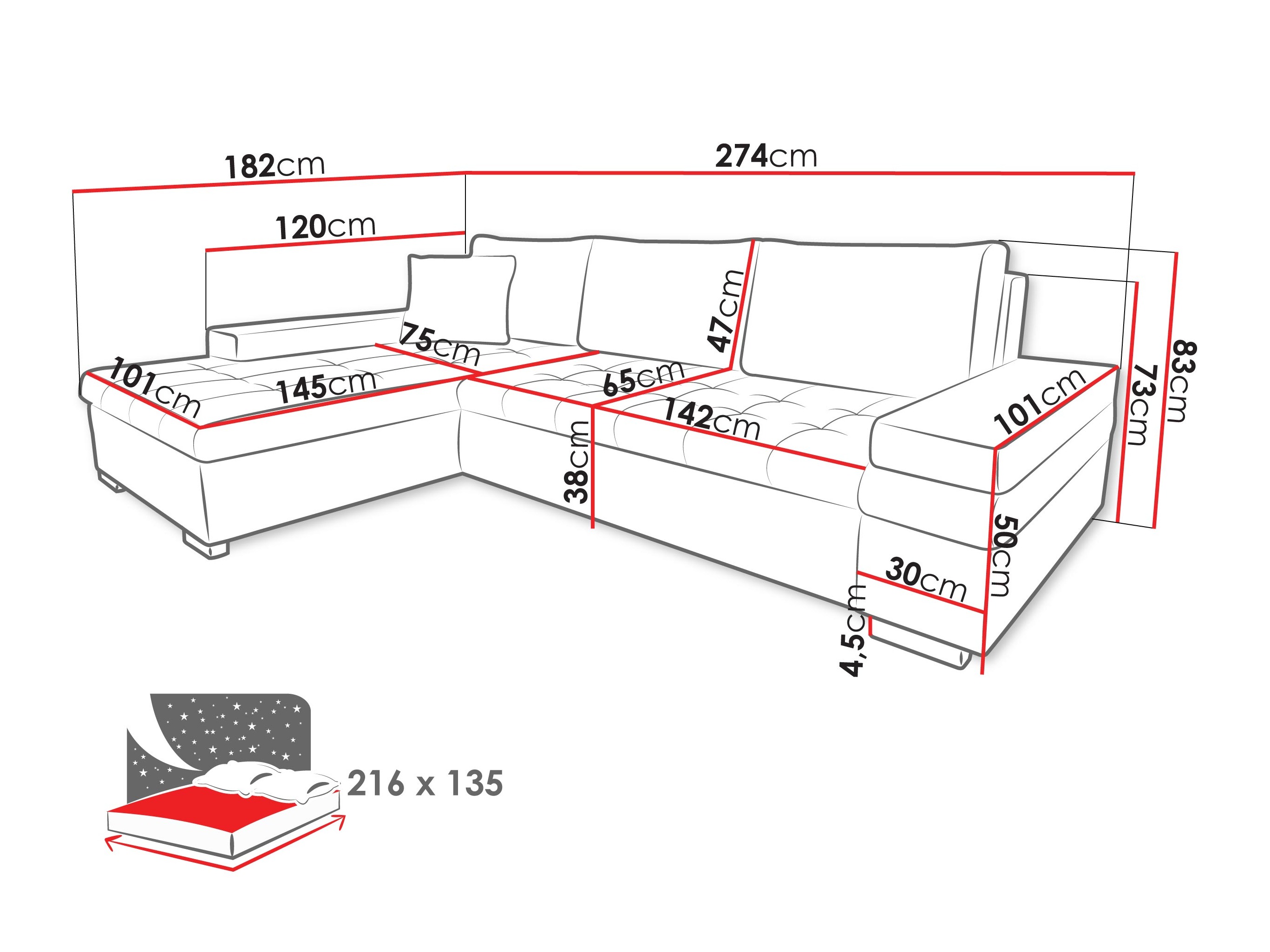 Corner sofa Comfivo Olivetum III (Zoya 01)