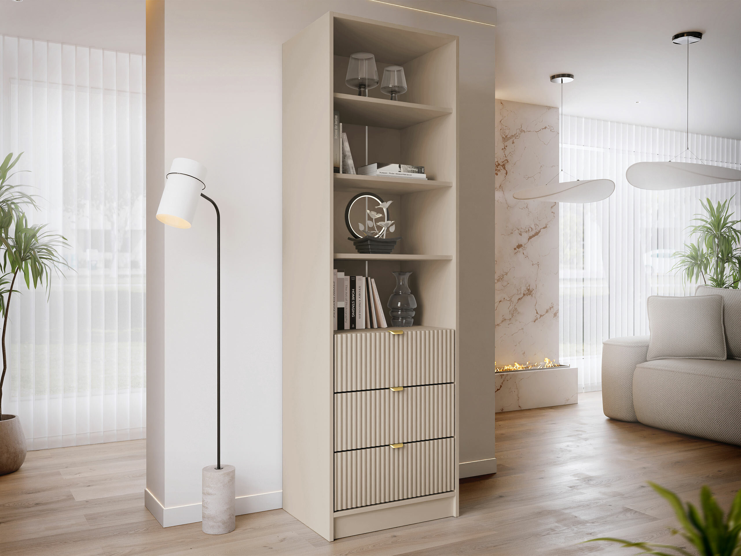 Bookcase Comfivo Larmire 116 (Beige)