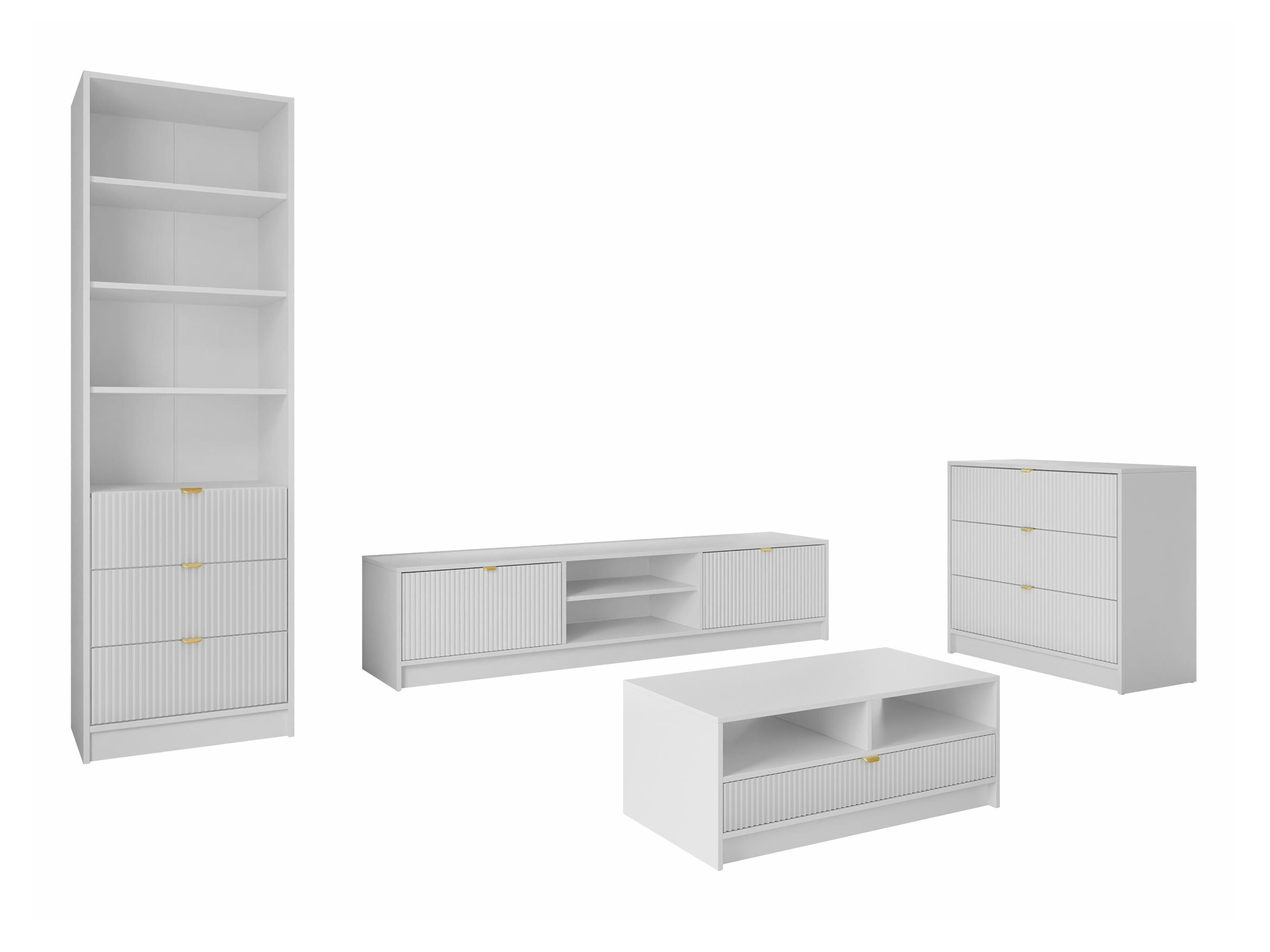 Living room set Comfivo Larmire 118 (White)