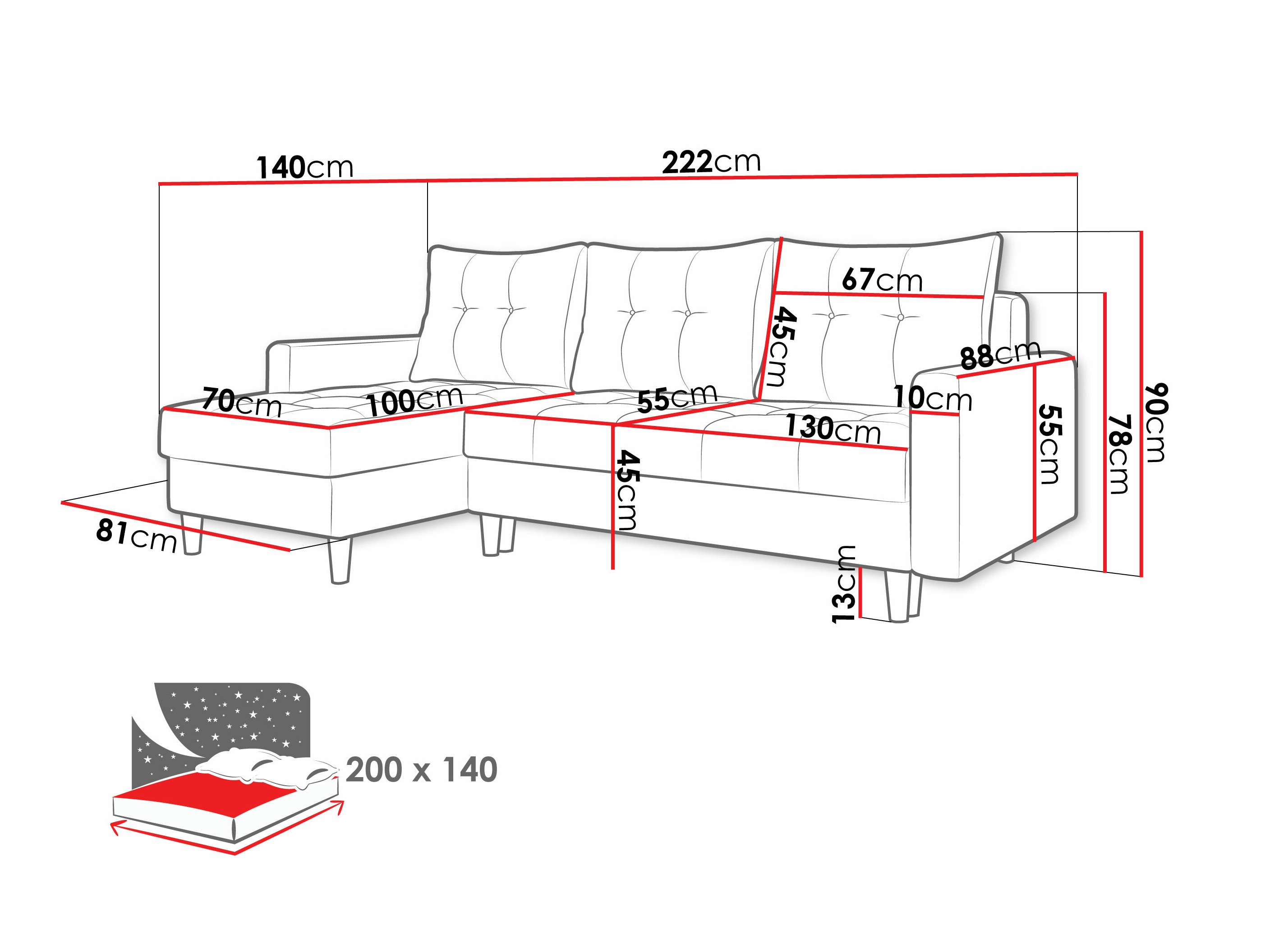 Corner sofa Boulder 100 (Malmo 16)