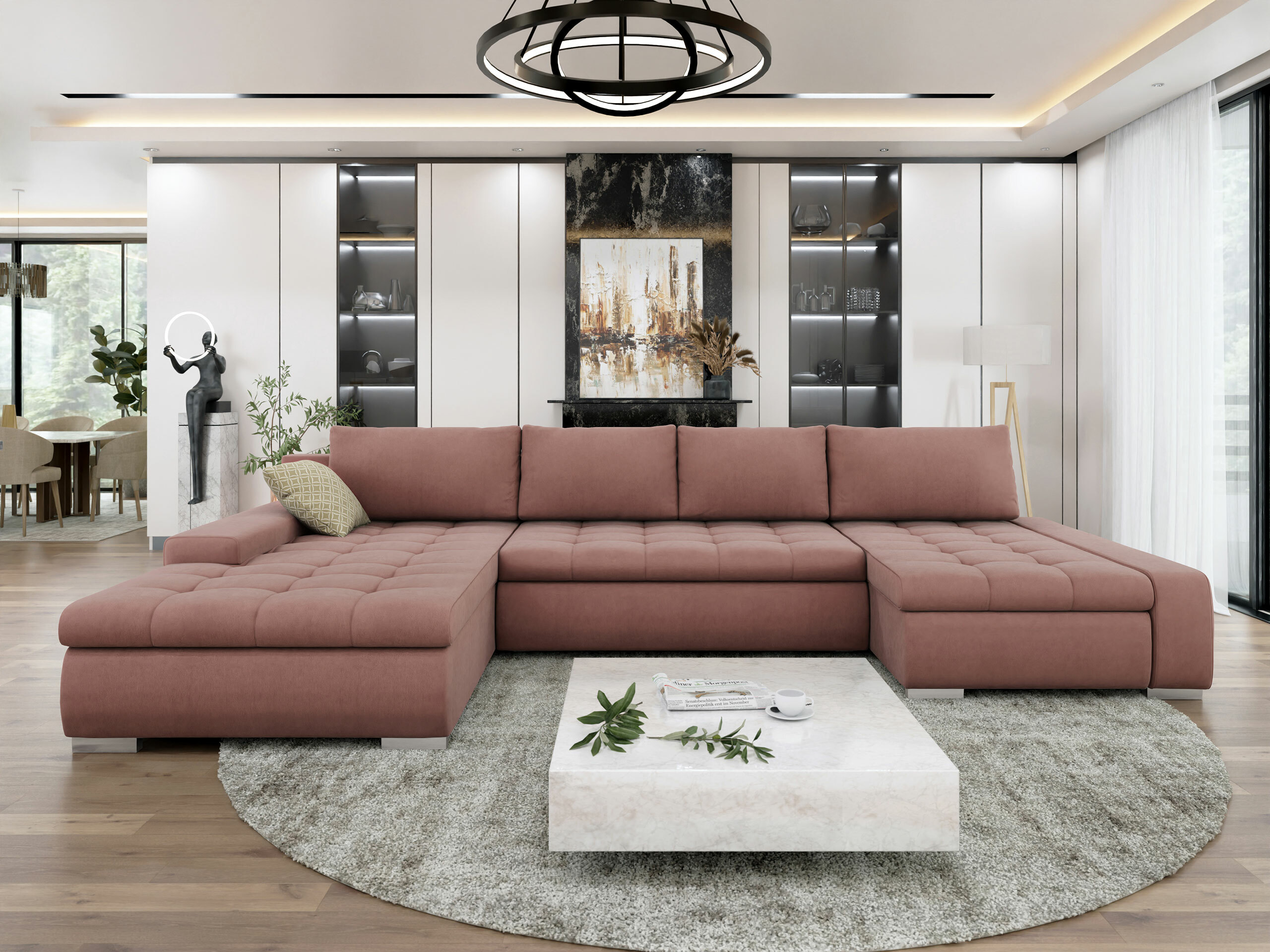 Corner sofa Comfivo 106 (Uttario Velvet 2955 + Evo 25)