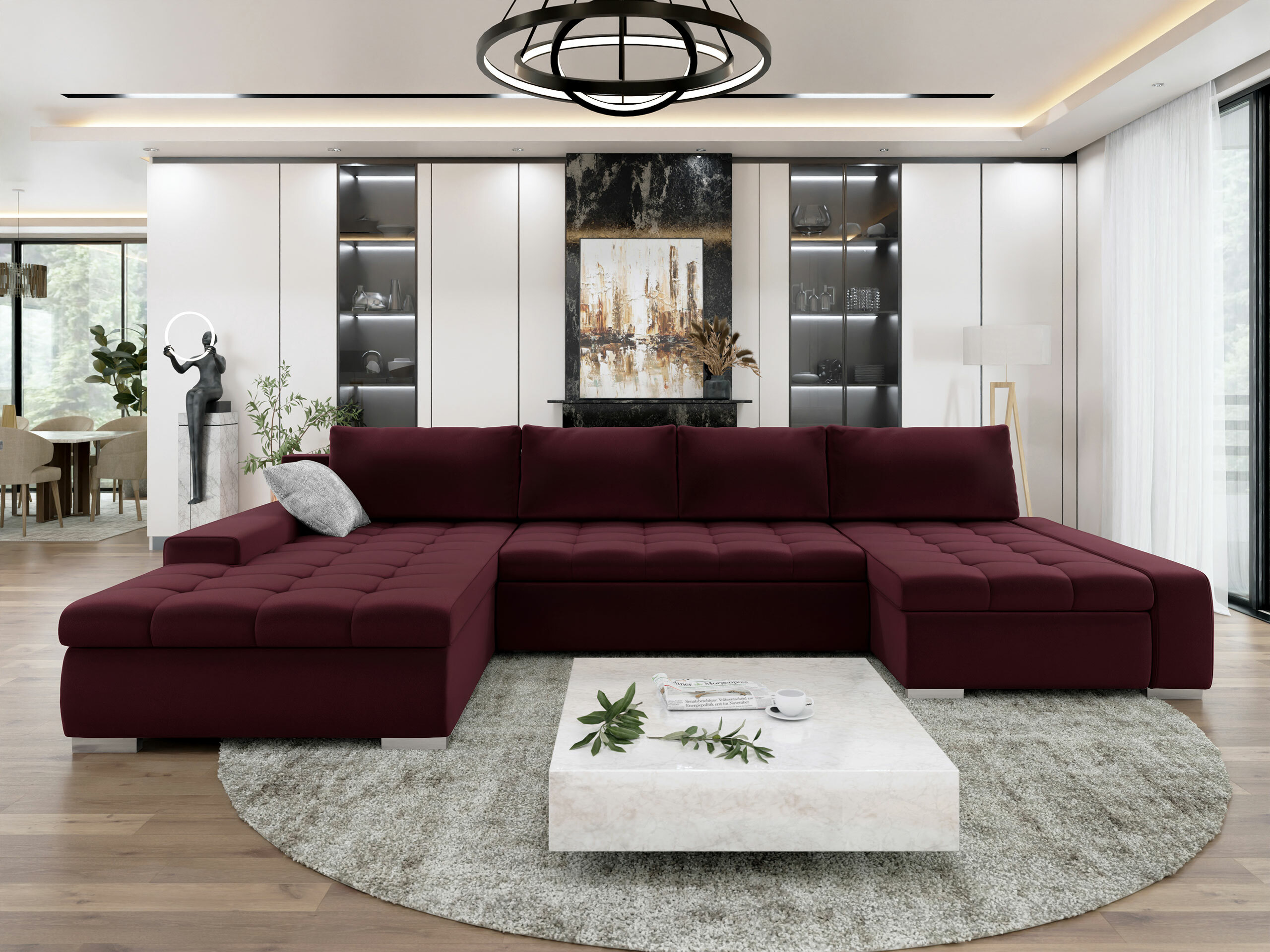 Corner sofa Comfivo Oliva I (Venus Velvet 2932 + Miu 2059)