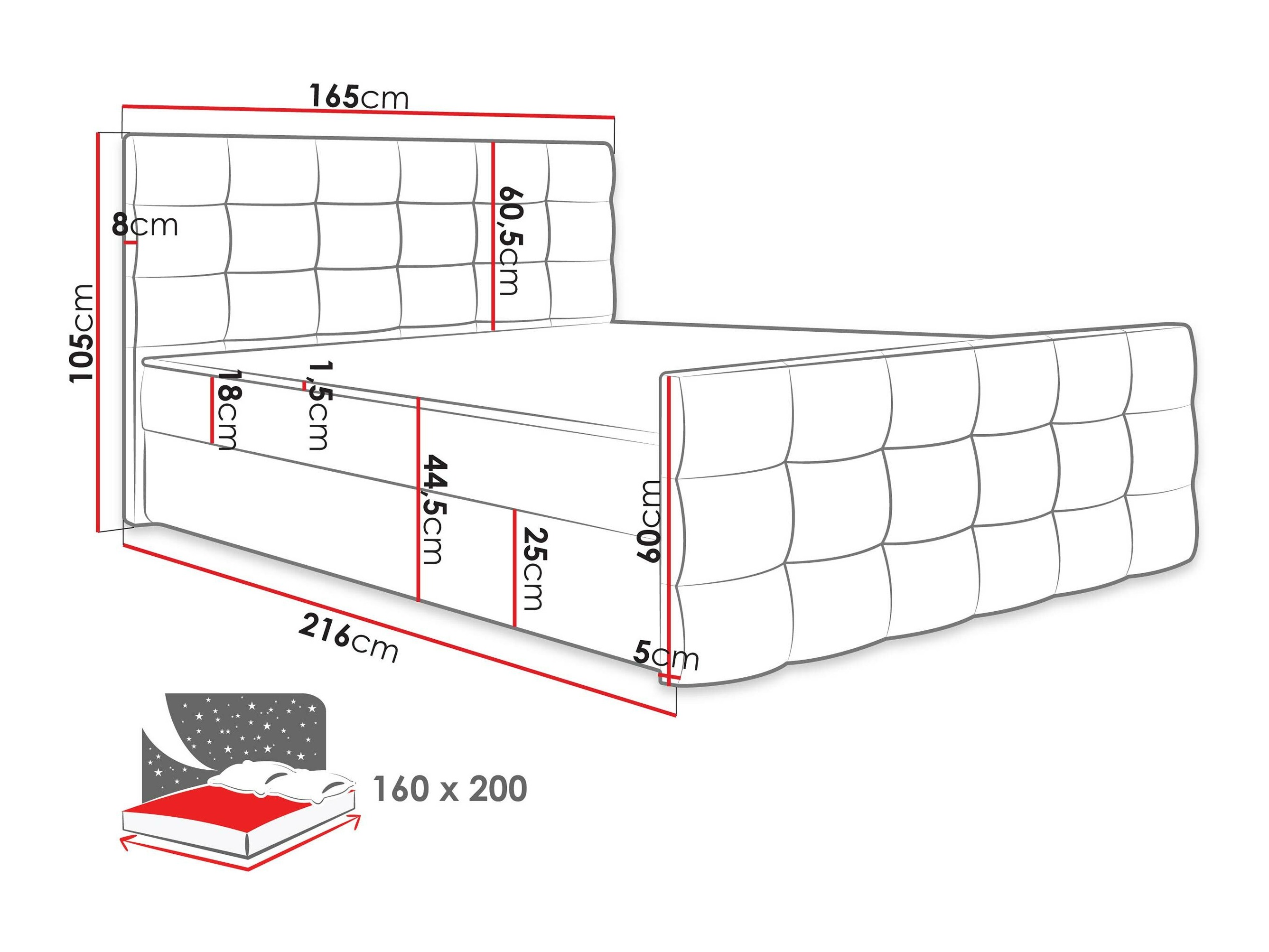 Continental bed Memphis 113 (Rico 19)