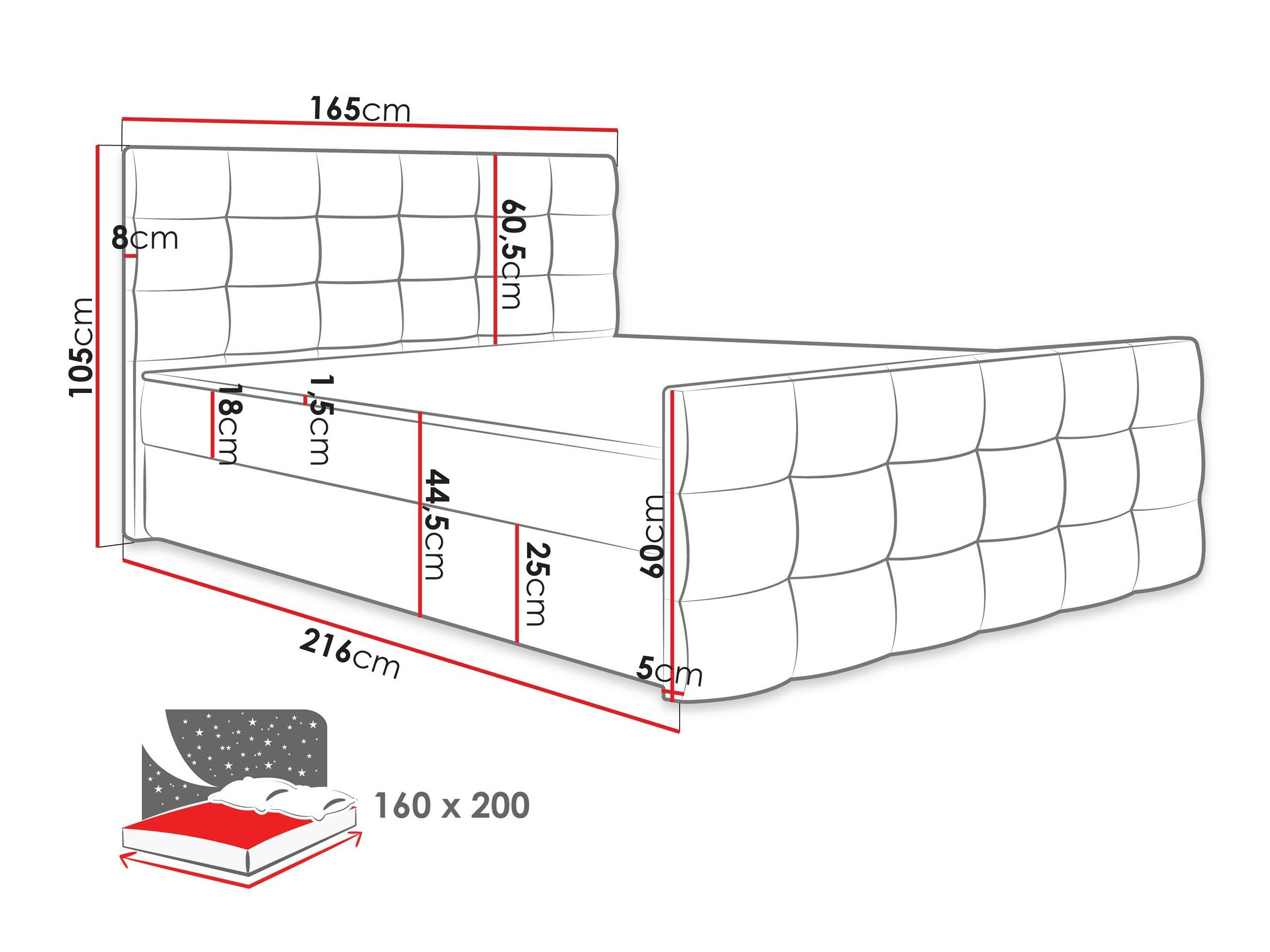 Continental bed Memphis 113 (Rico 20)