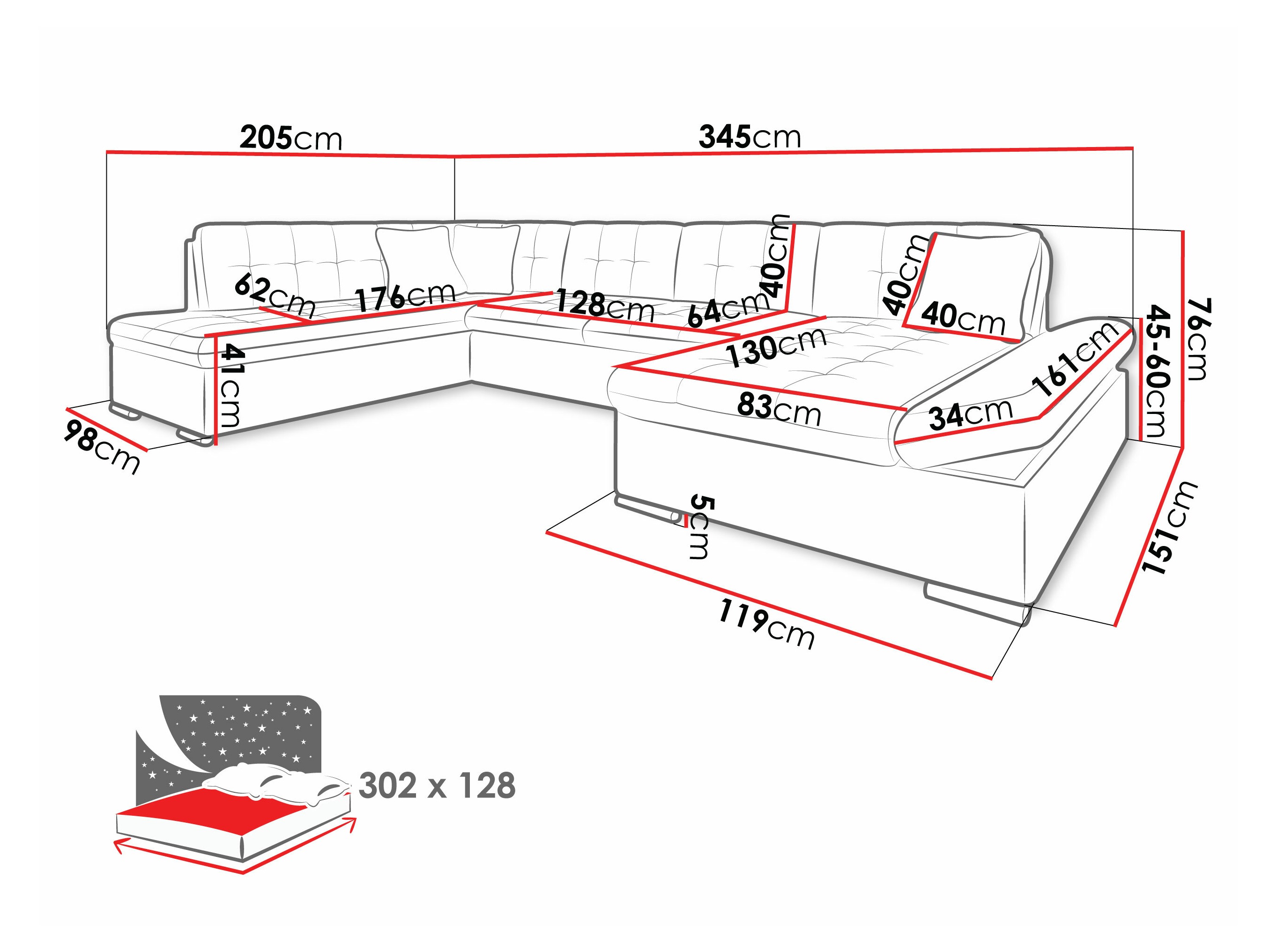 Corner sofa Comfivo Tilia II (Baloo 2073)