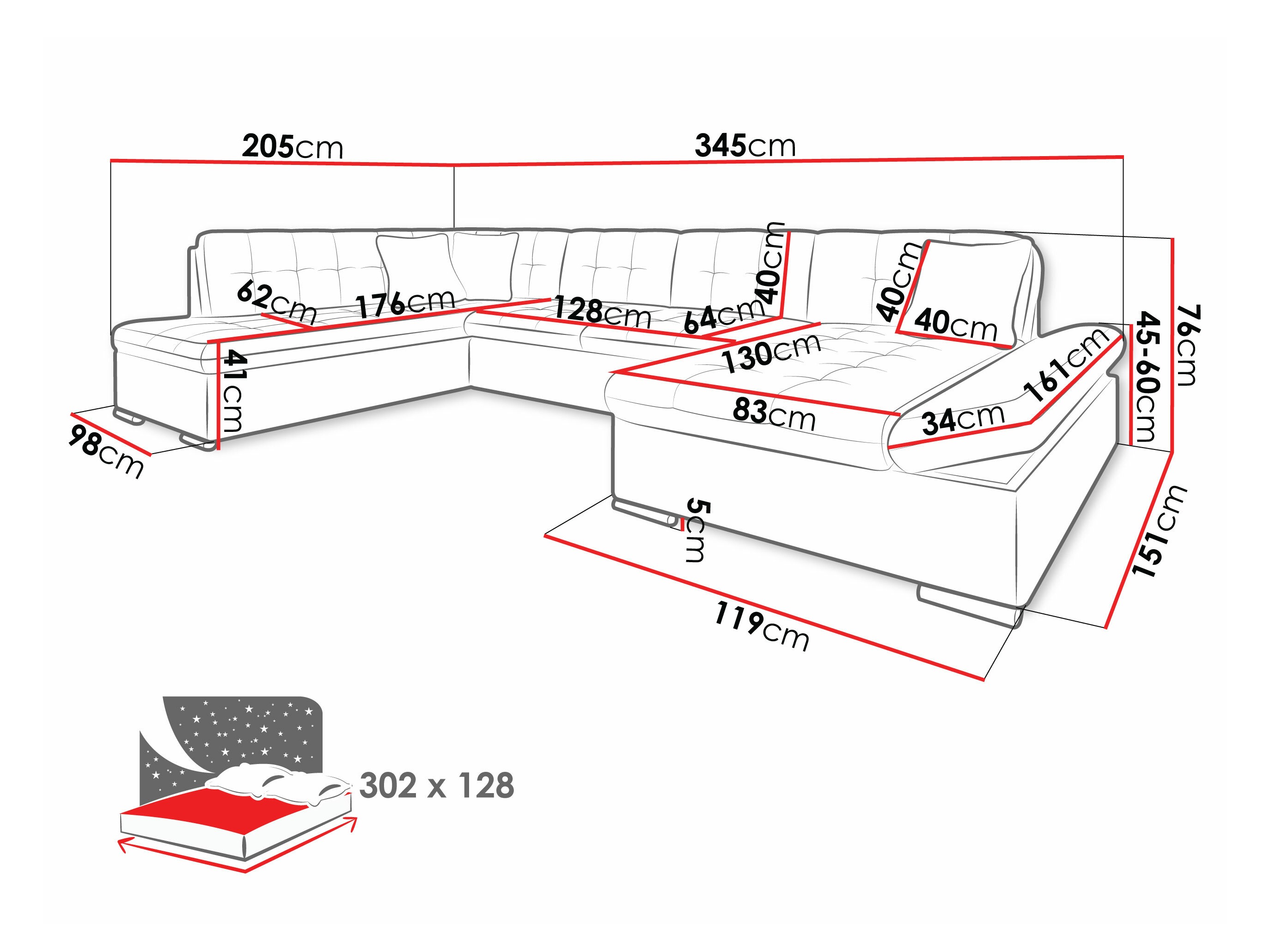 Corner sofa Comfivo Tilia II (Tracy 211.03)