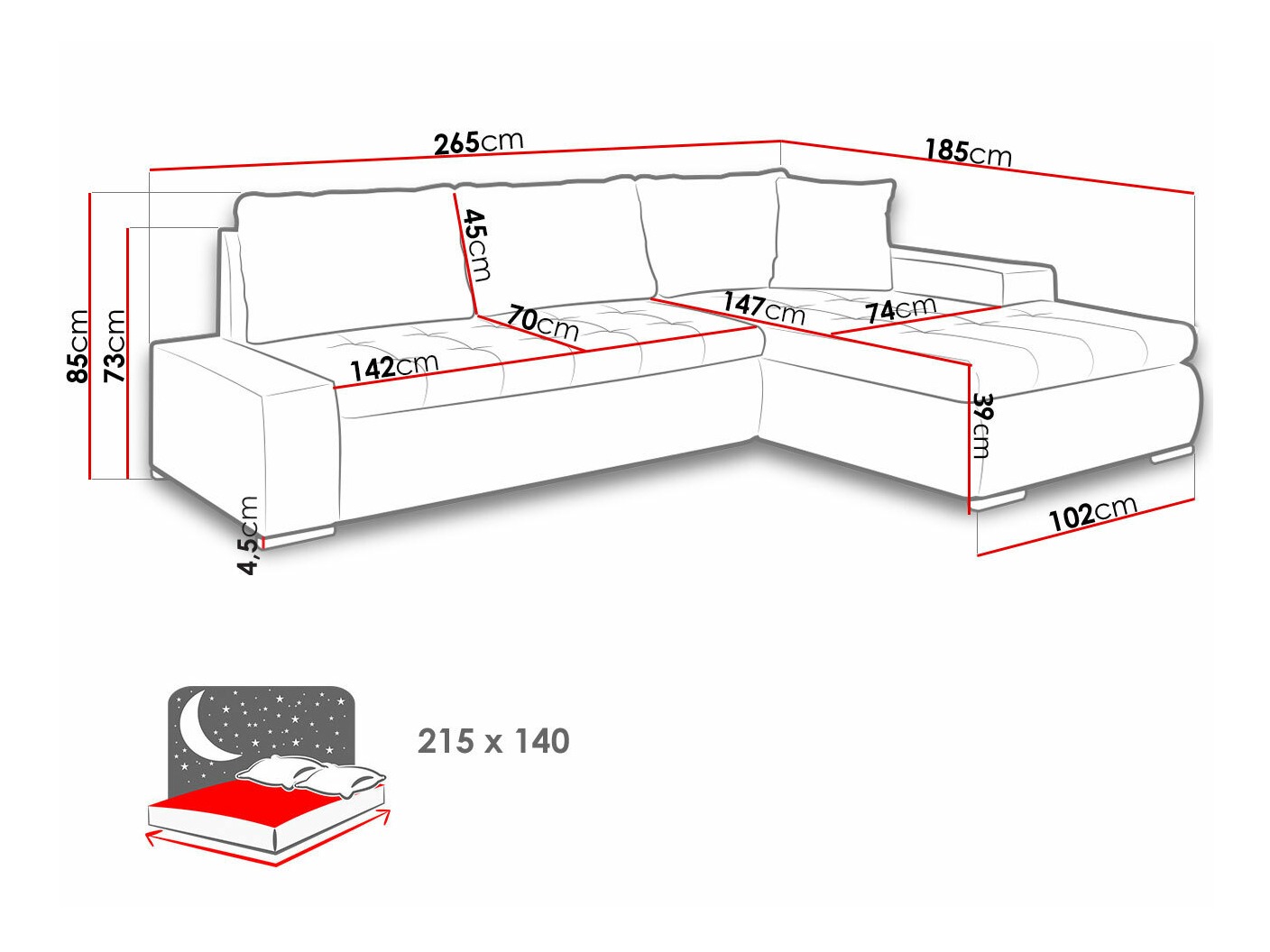 Corner sofa Comfivo Nitor I (Lux 05 + Lux 06)