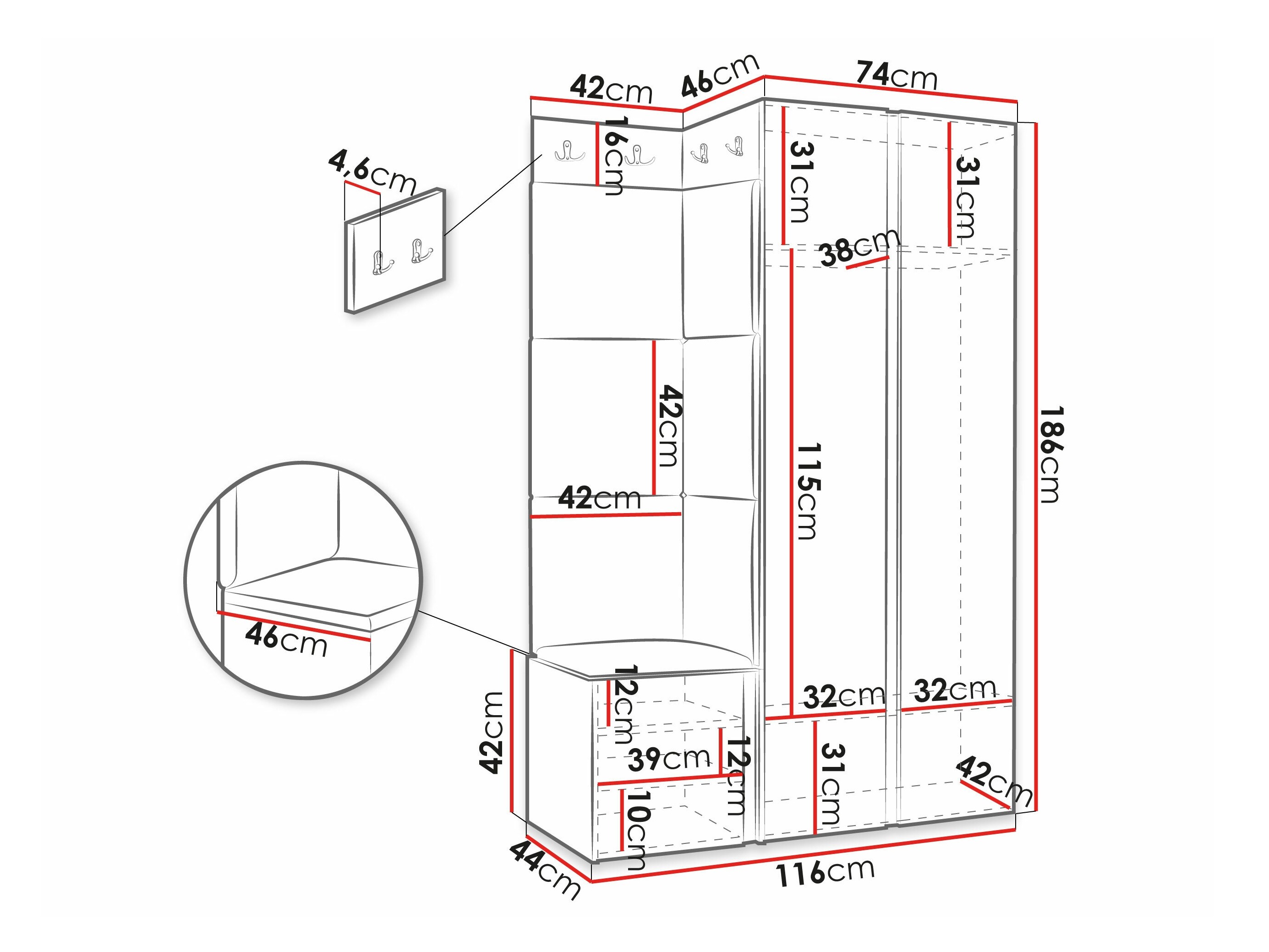 Hallway set Hartford 387 (White)