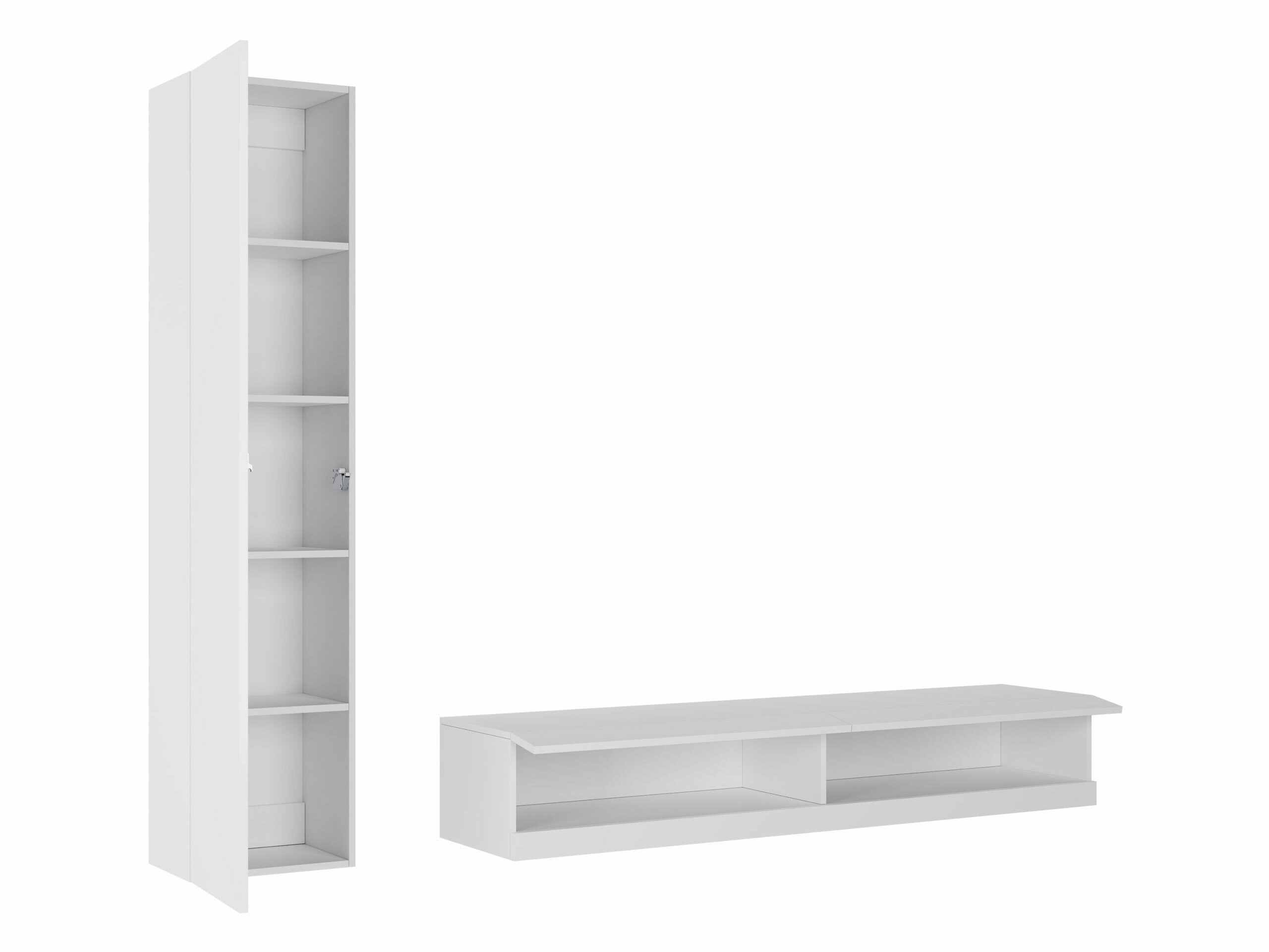 Living room set Vilrin VI (White + Glossy white)