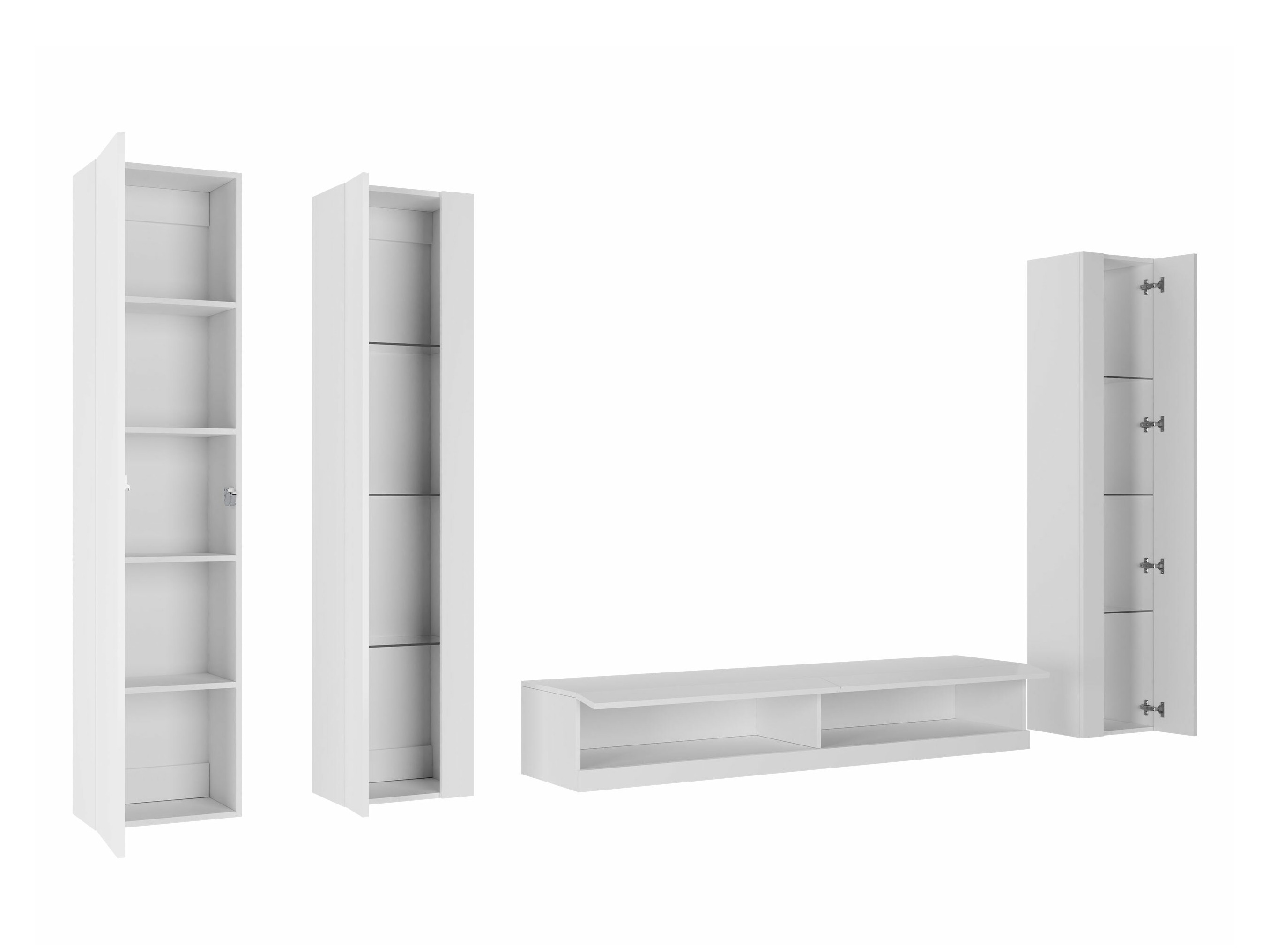 Living room set Vilrin VII (Black + Glossy black)