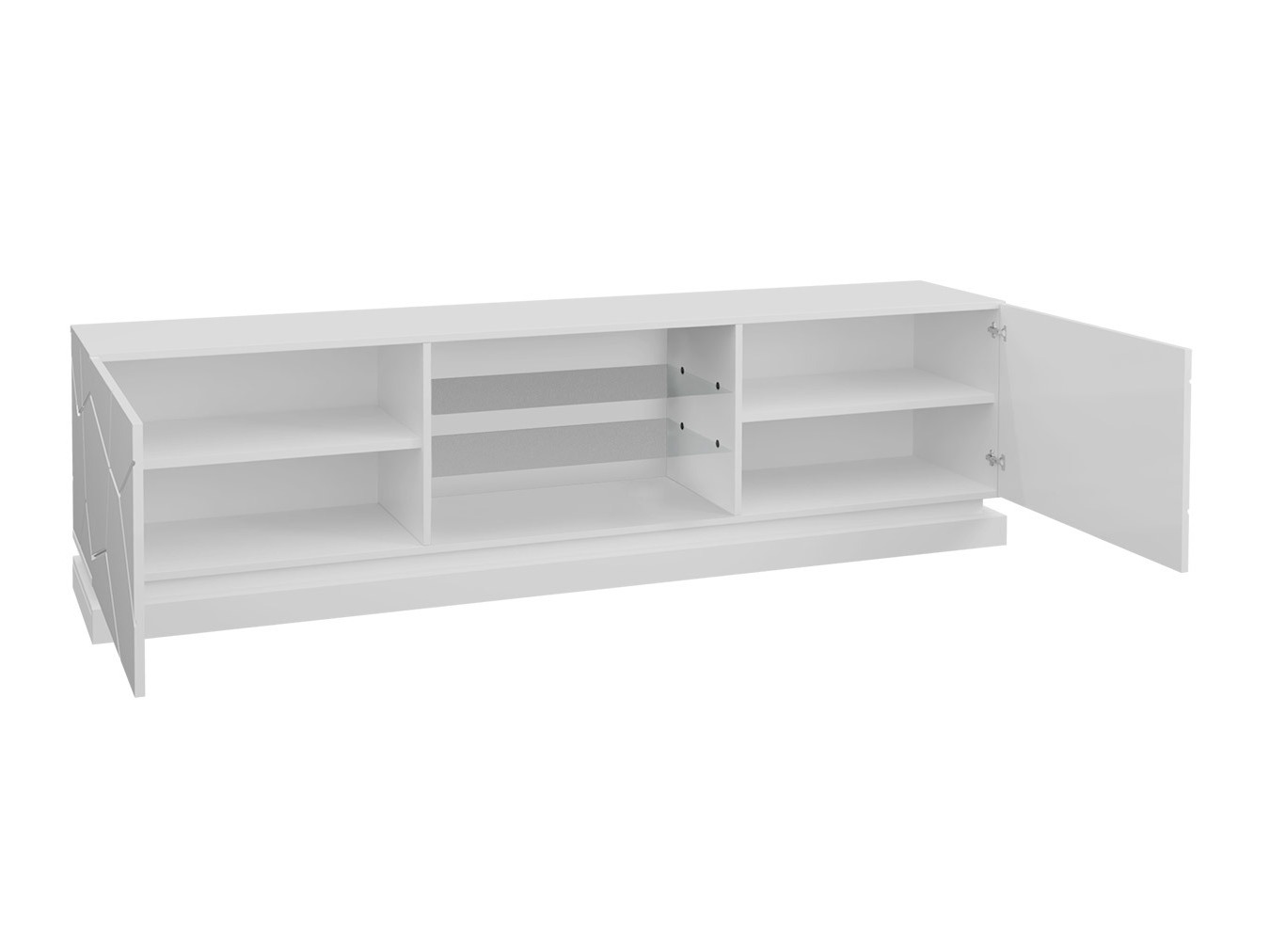 TV stand Linar I (Black + Glossy black)