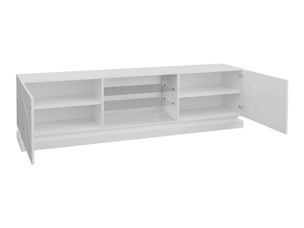 TV stand Linar I (Black + Glossy black)