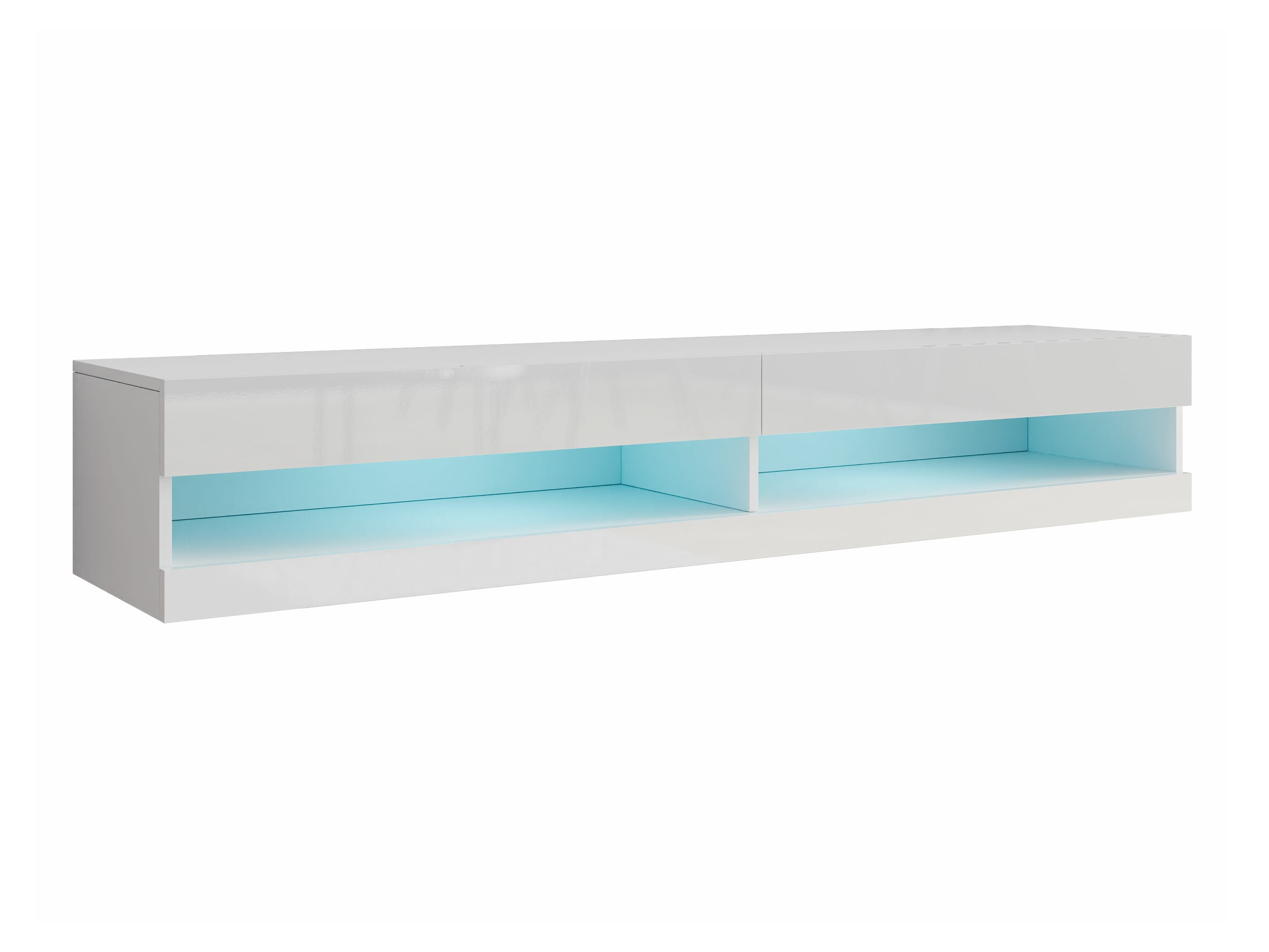 TV stand Vilrin (White + Glossy white)