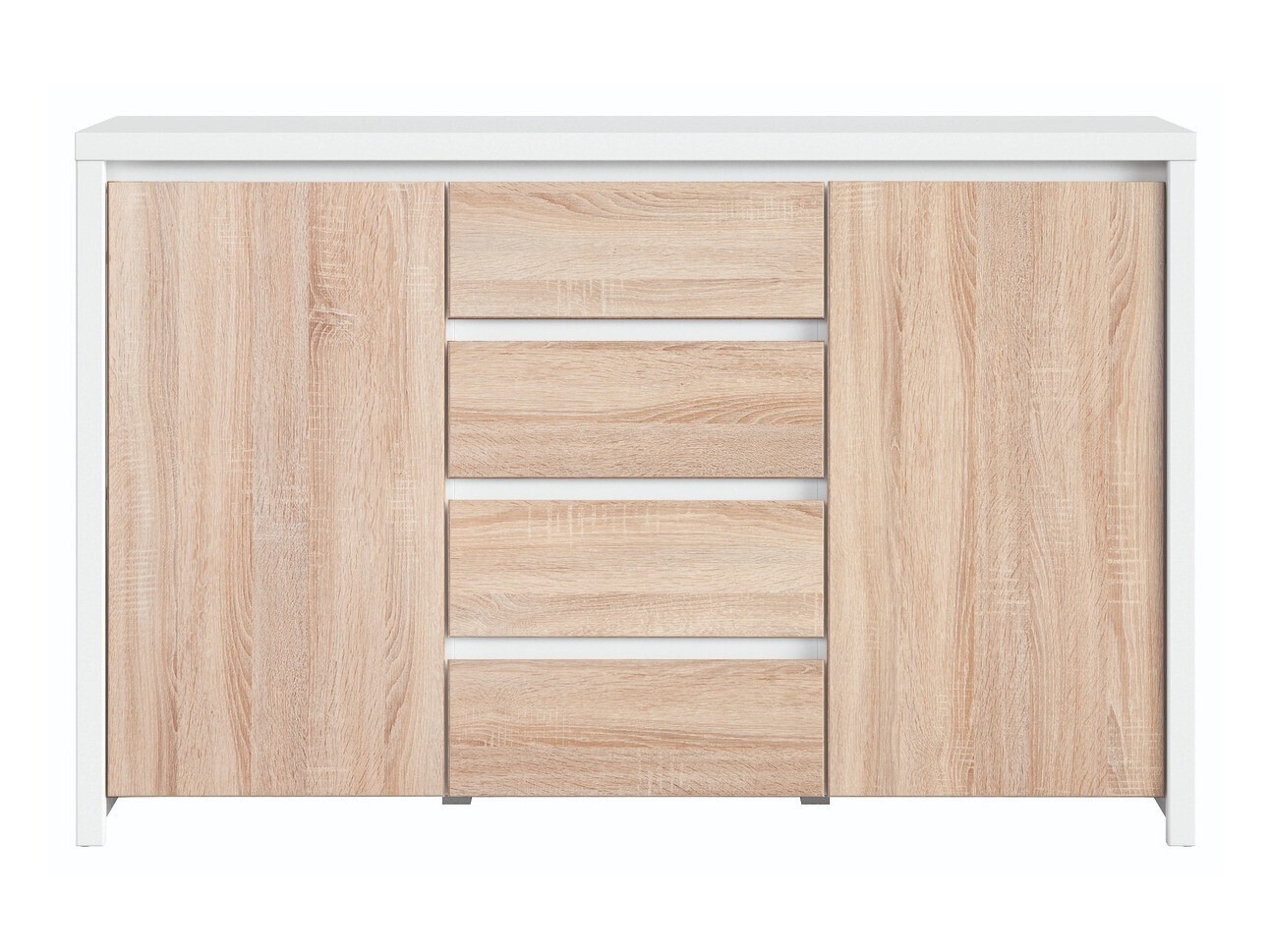 Chest of drawers Nolroma 103 (White + Sonoma oak)