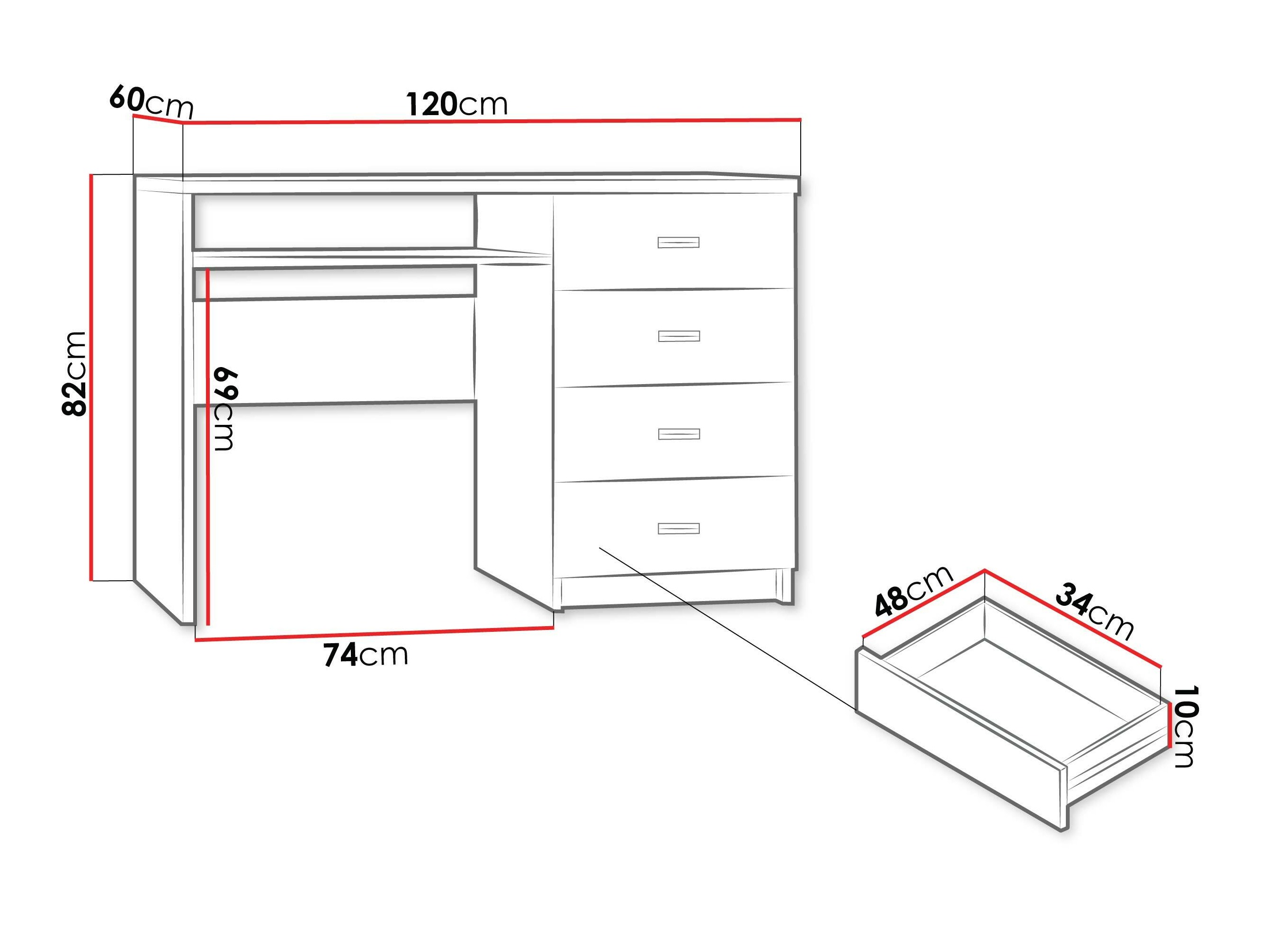Desk Serfeno 114 (Kraft White)