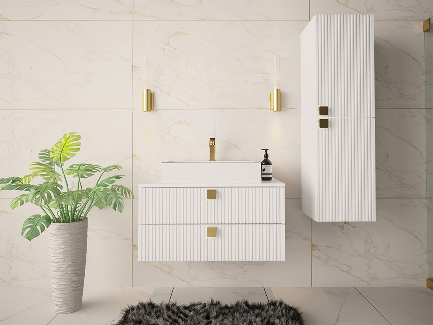 Bathroom set Orlvera 103 (White)