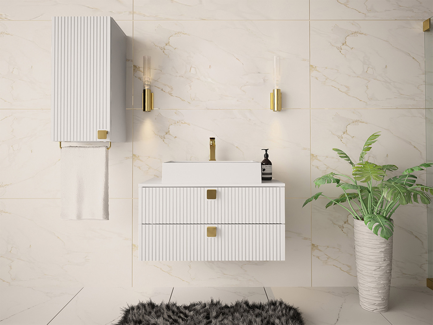 Bathroom set Panium I (White)