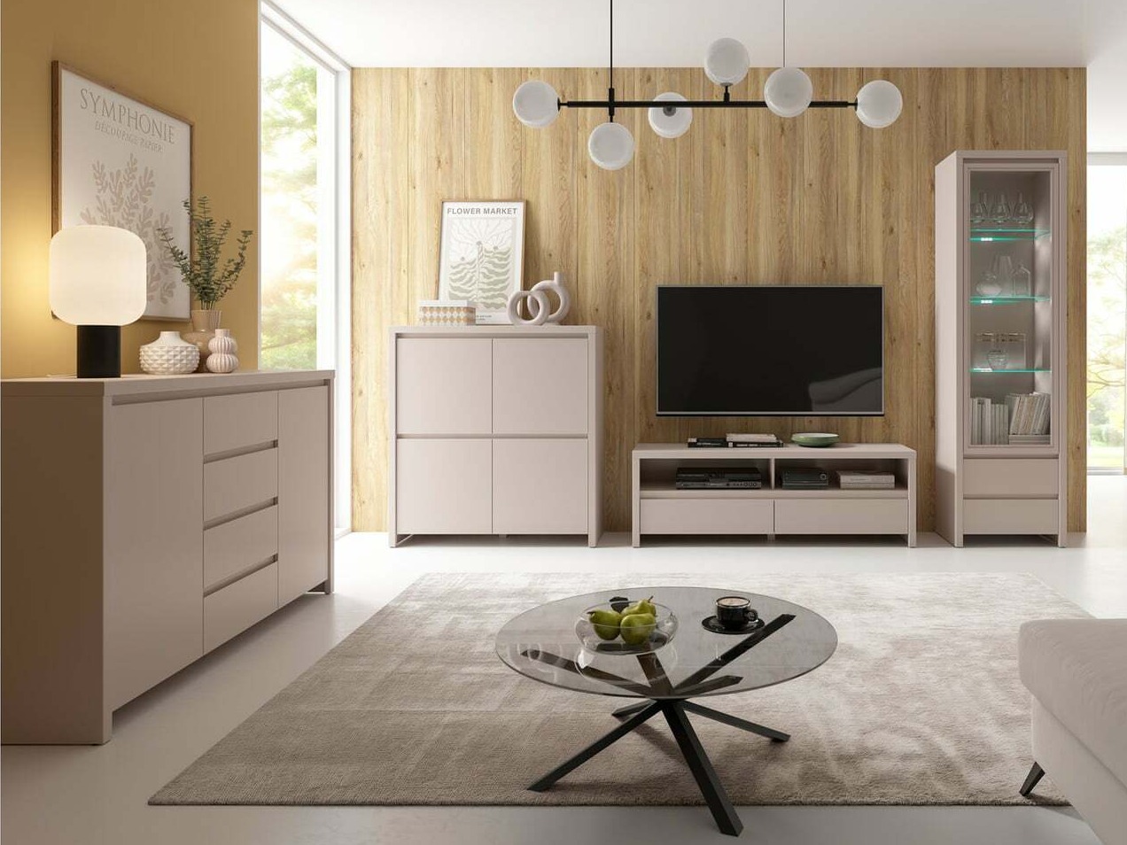 Bookcase Nolroma 140 (Cashmere)