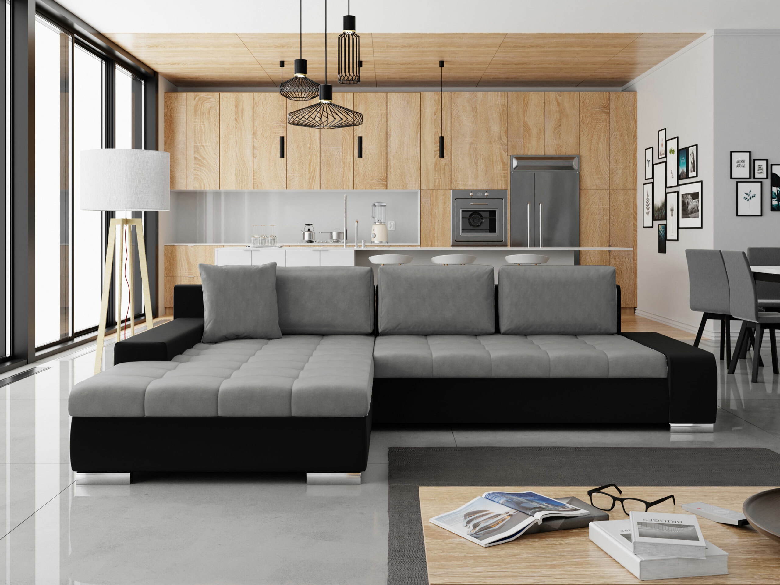 Corner sofa Comfivo Nitor II (Magic Velvet 2219 + Magic Velvet 2217)