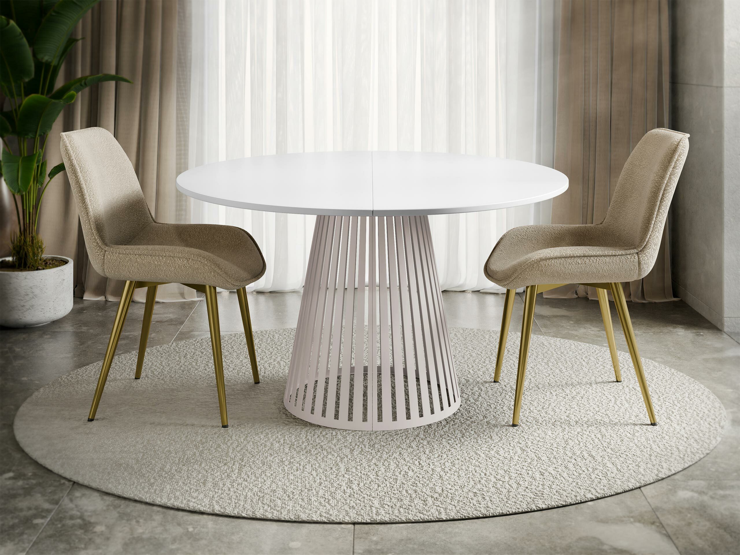 Table Prudentia II (White + Cashmere)