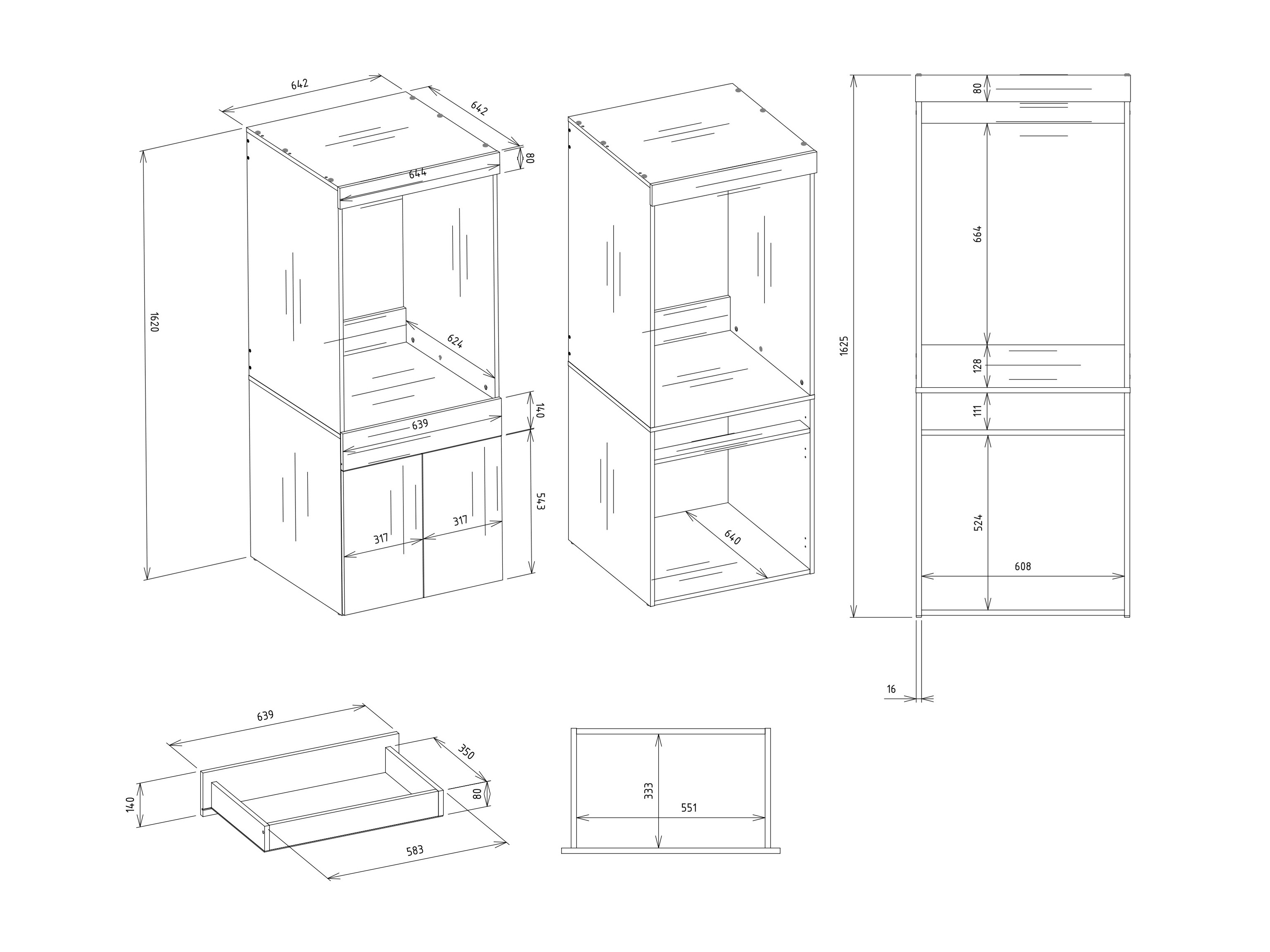 Bathroom shelf Balelbo 111 (White)