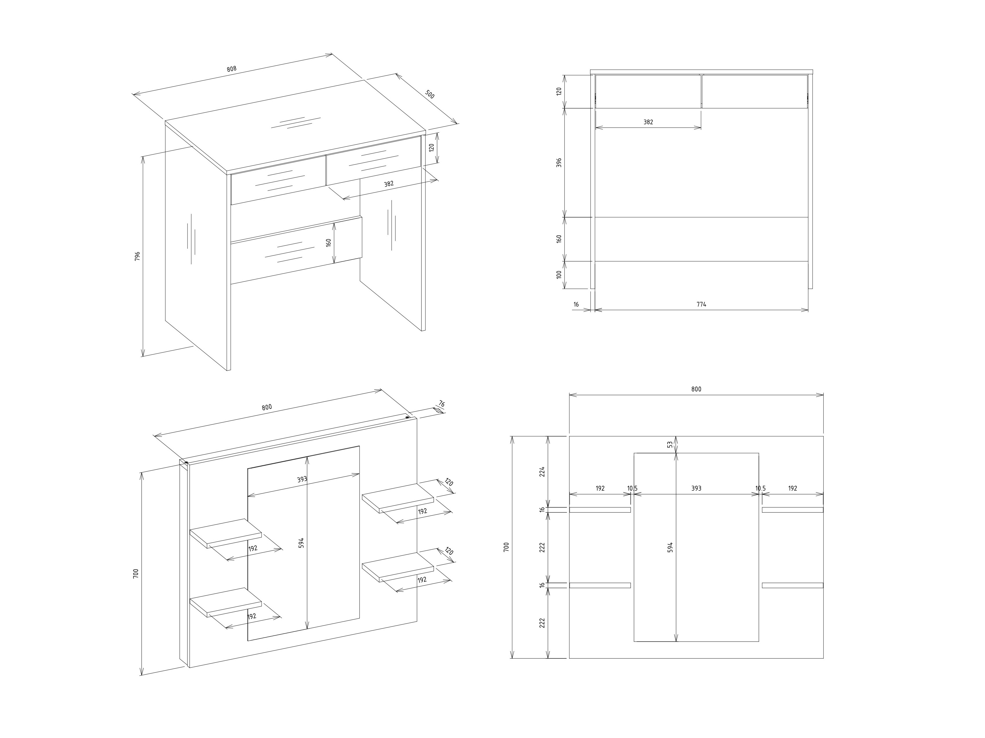 Dressing table Mandeville 357