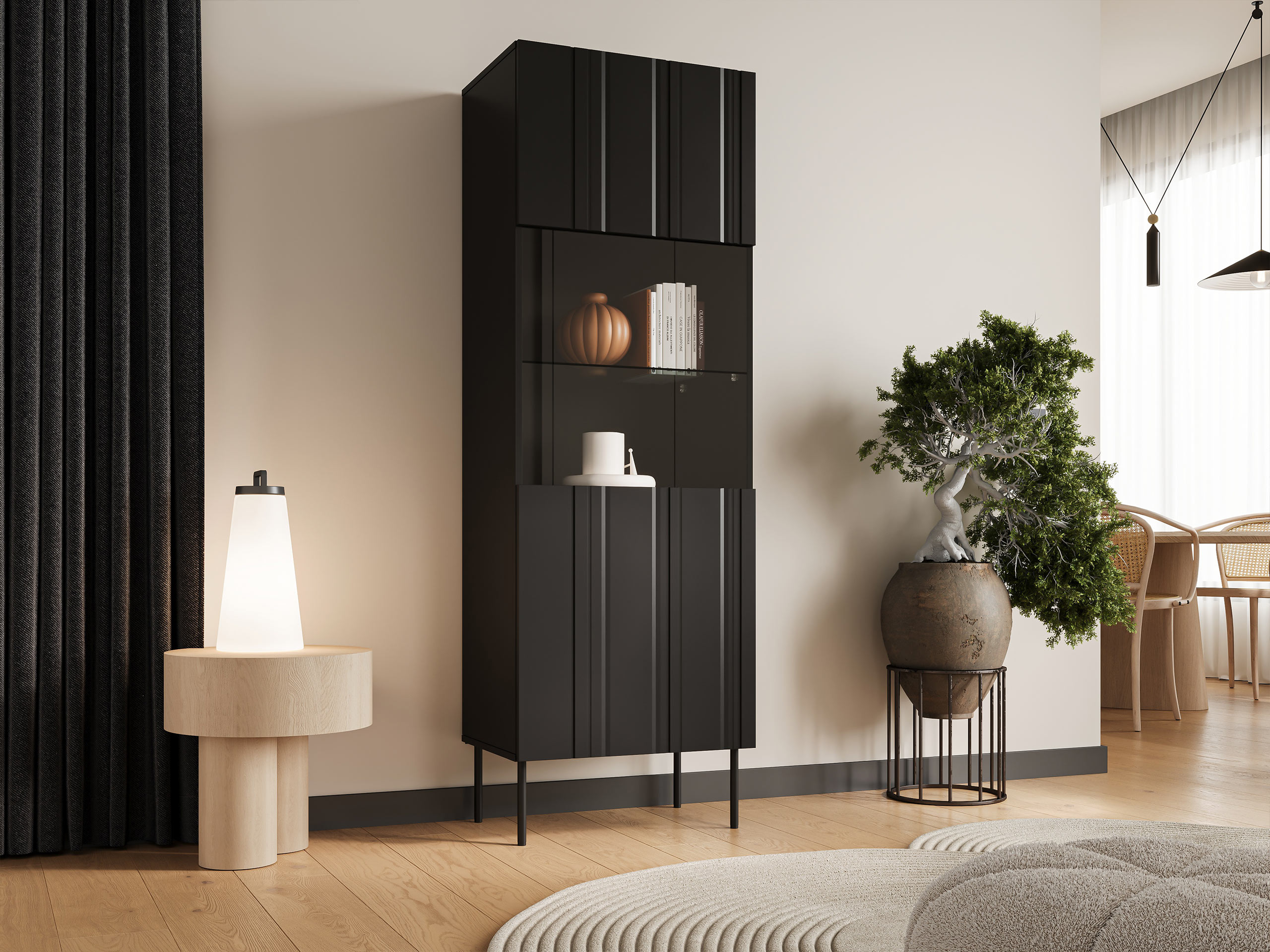 Bookcase Evavese 108 (Black)