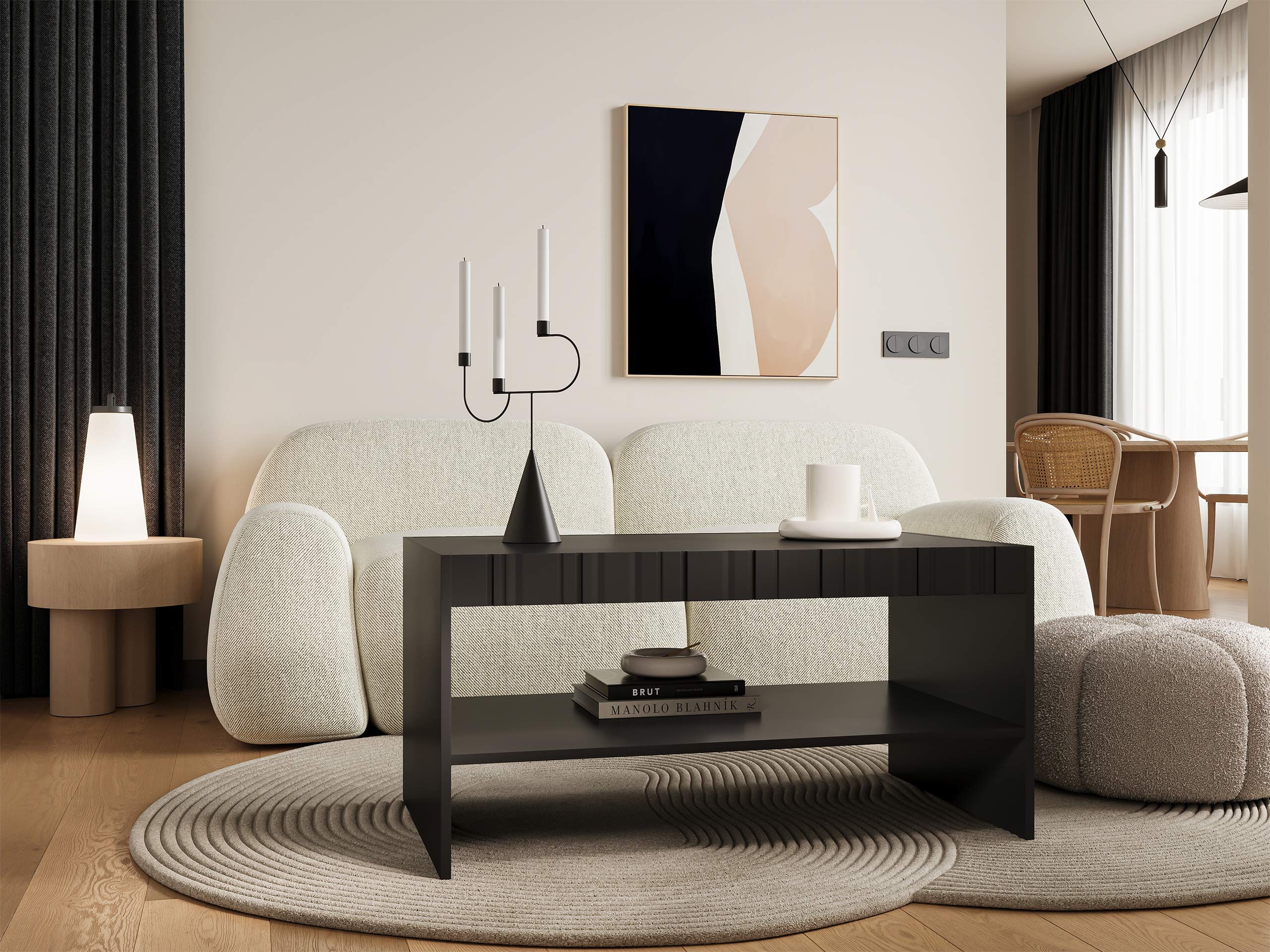 Coffee table Evavese 107 (Black)