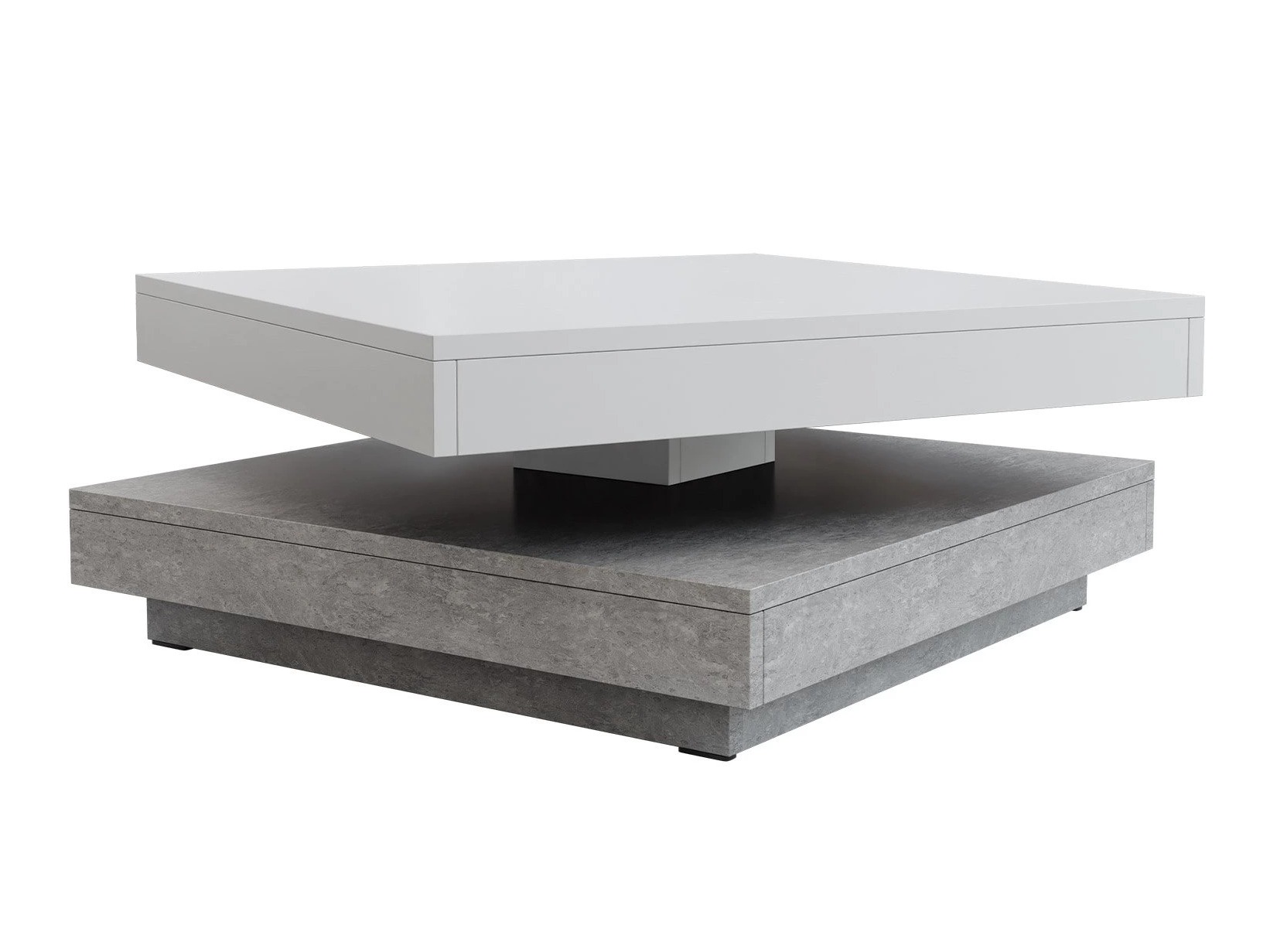 Coffee table transformer Comfivo Pisces (Concrete + White)