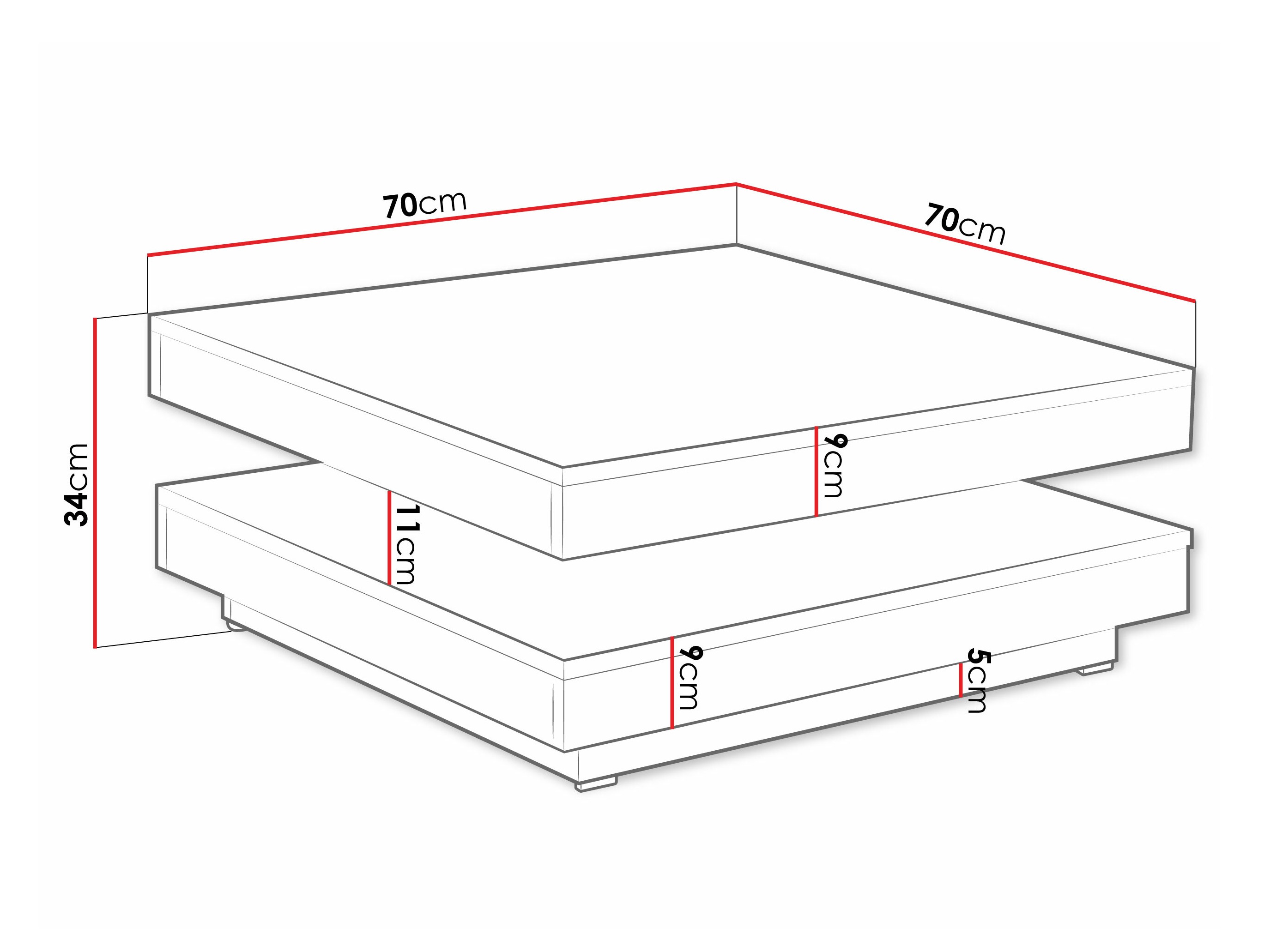 Coffee table transformer Comfivo Pisces (Graphite + Wotan Oak)