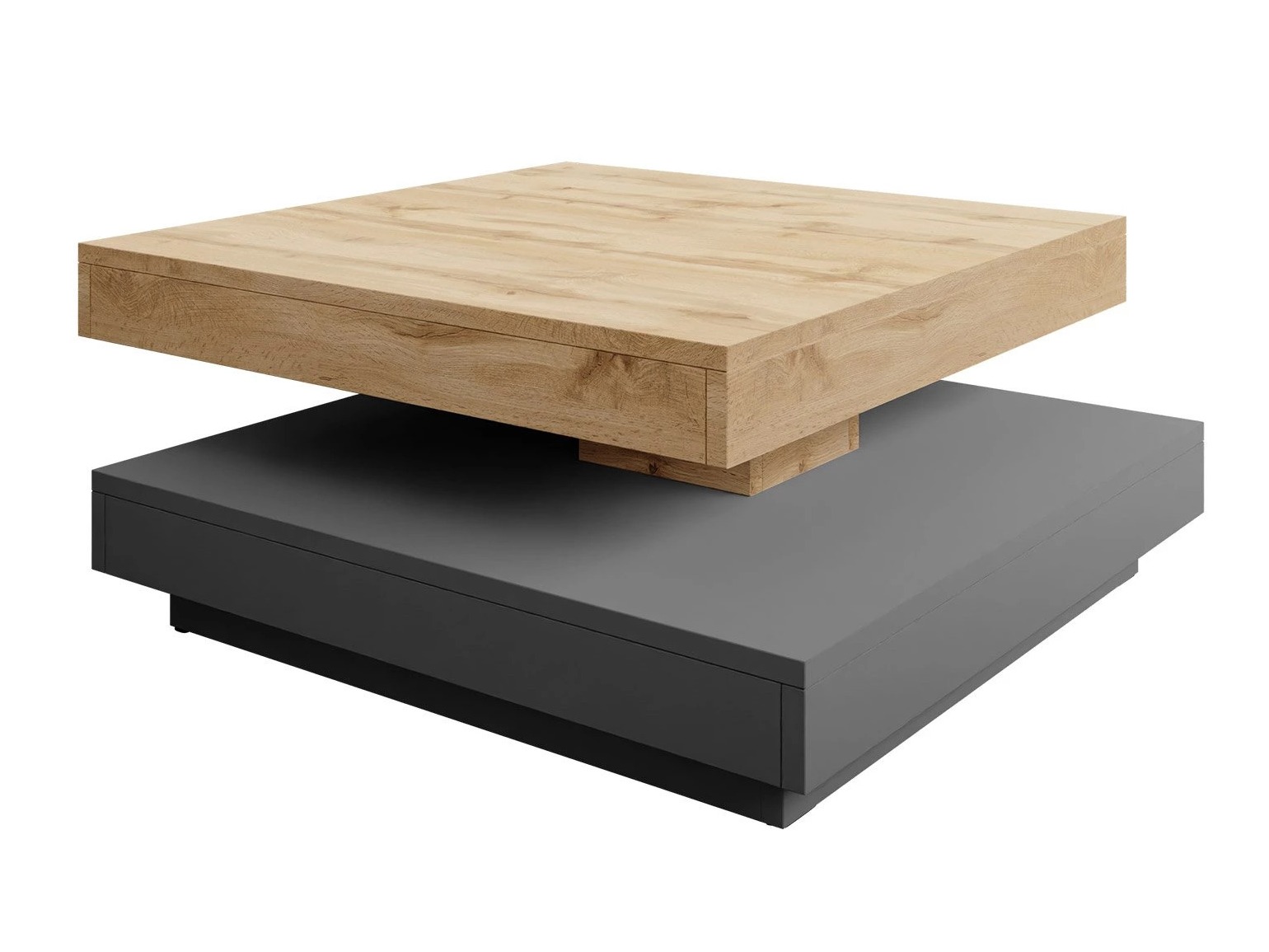 Coffee table transformer Comfivo Pisces (Graphite + Wotan Oak)