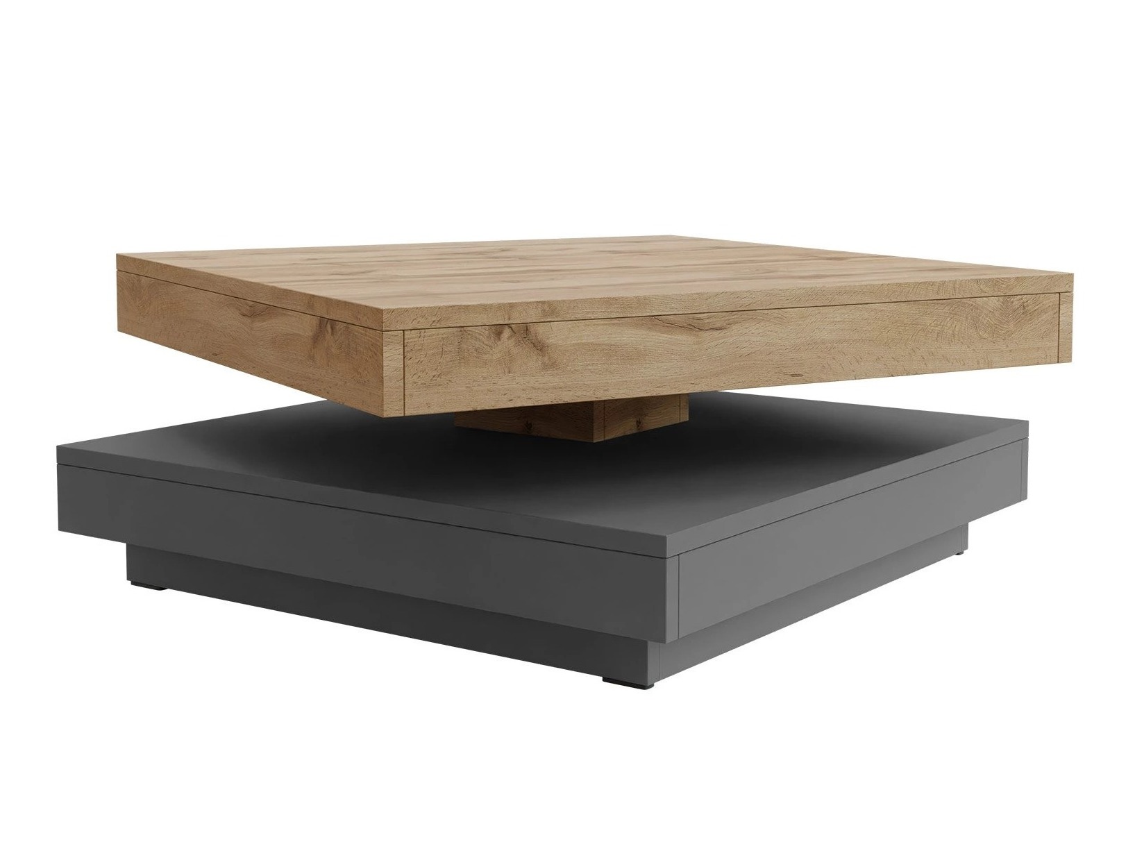 Coffee table transformer Comfivo Pisces (Graphite + Wotan Oak)