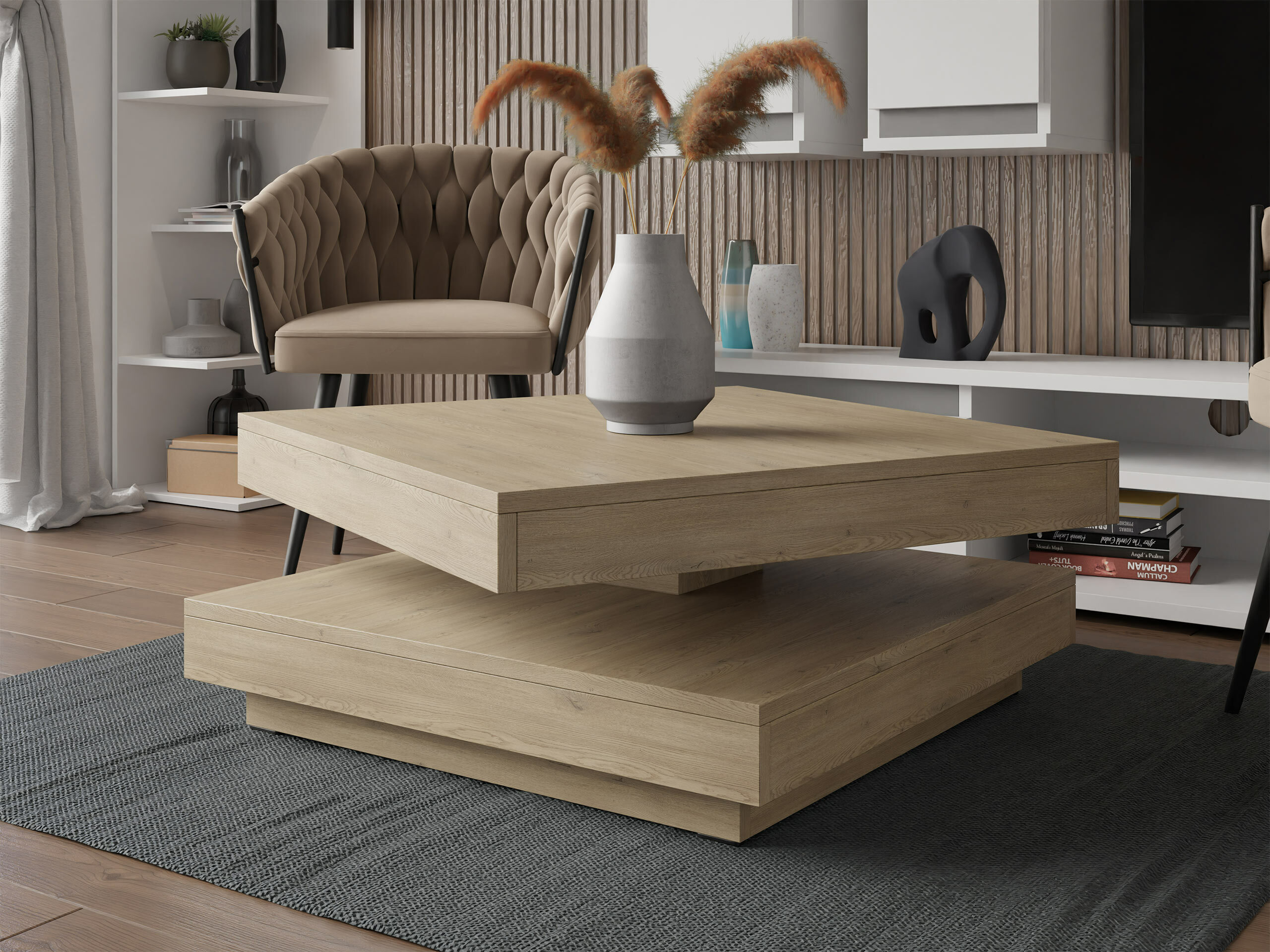 Coffee table transformer Comfivo Pisces (Oak)