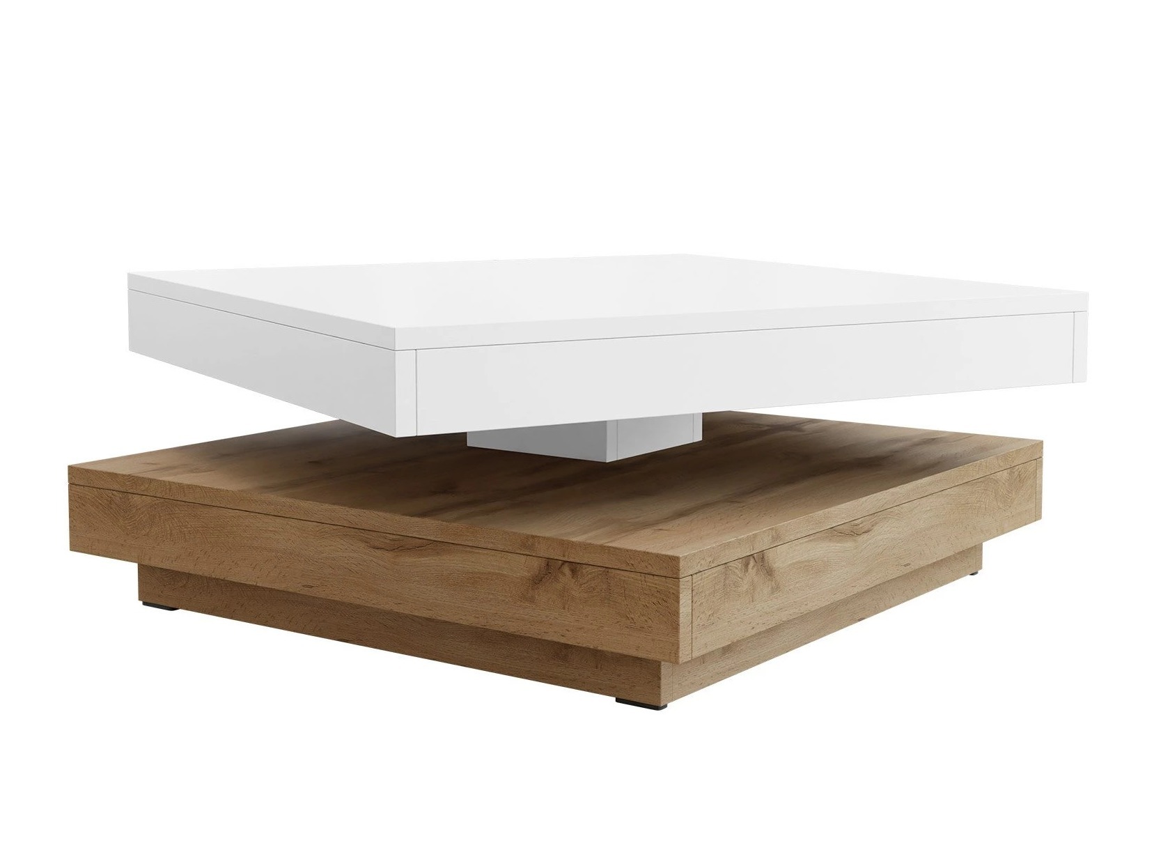 Coffee table transformer Comfivo Pisces (Wotan Oak + White)