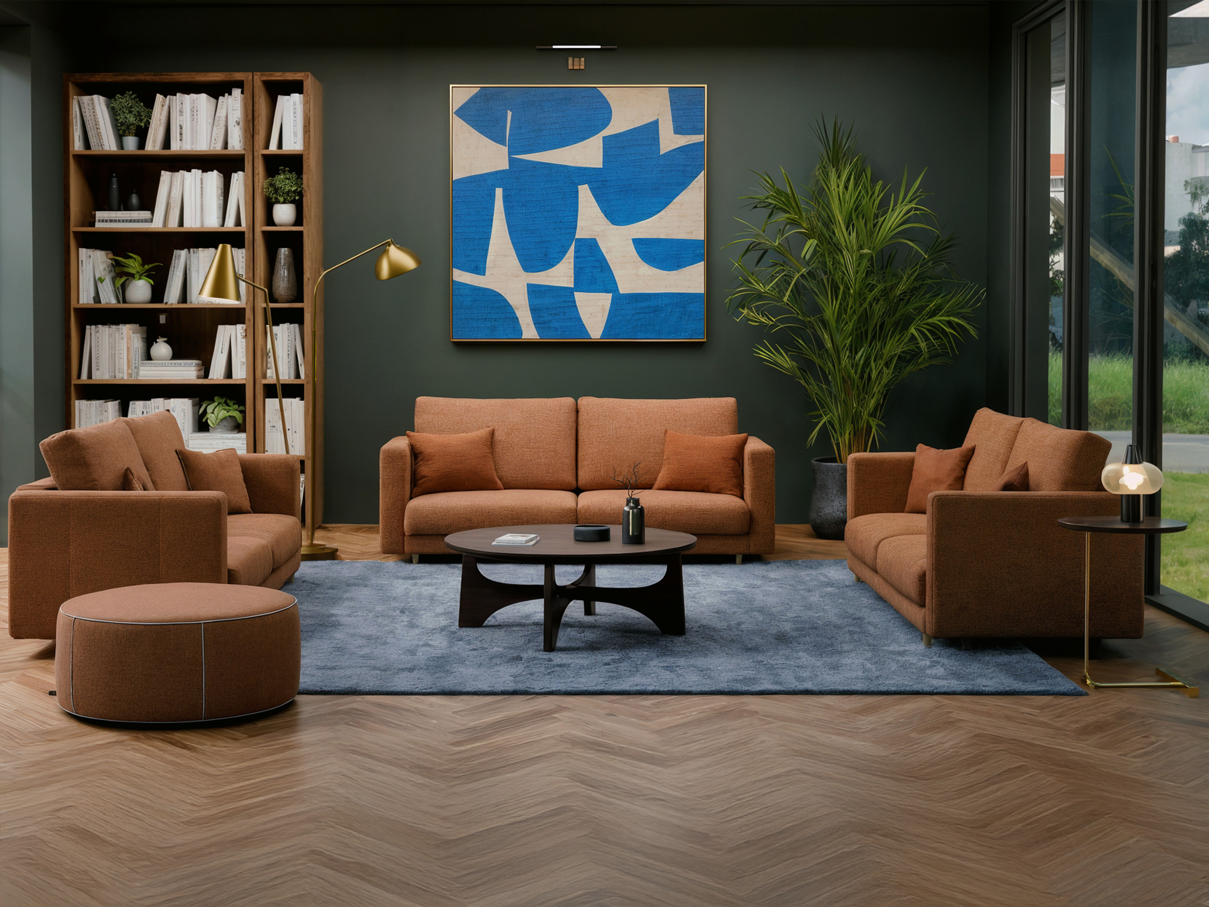 Sofa bed Mandeville 353 (Orange)
