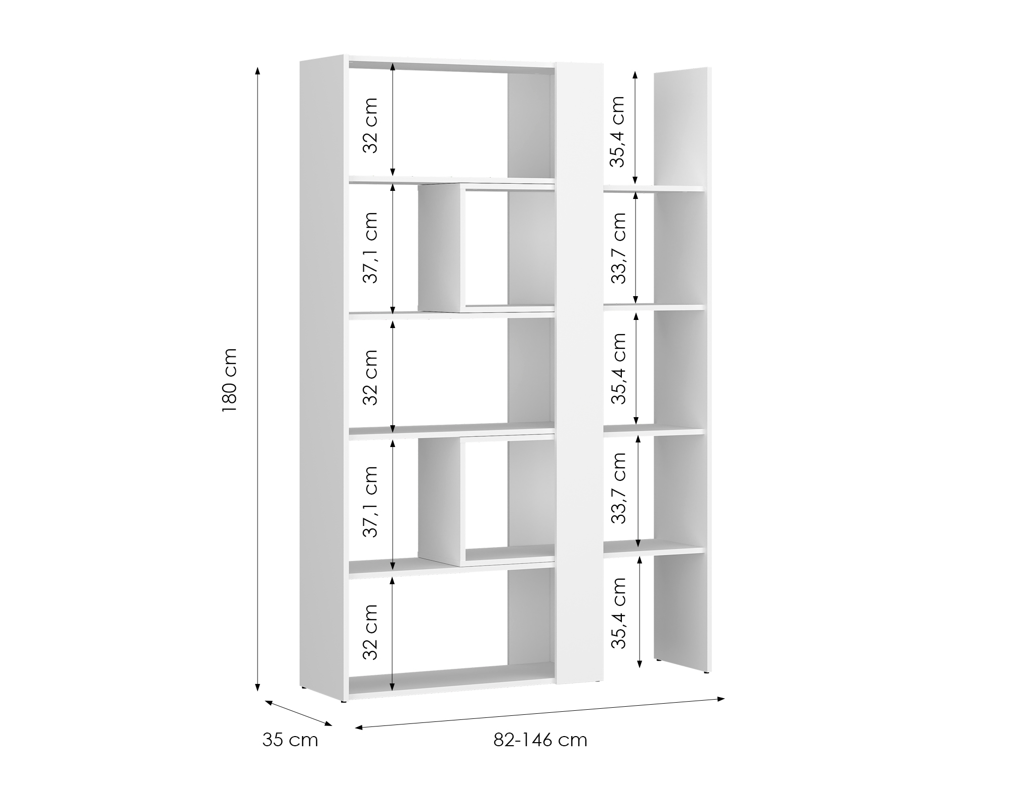 Bookcase Ontario 145 (Oak)