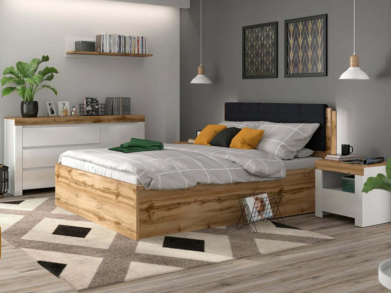 Bed Livevaro 126 (Wotan Oak)