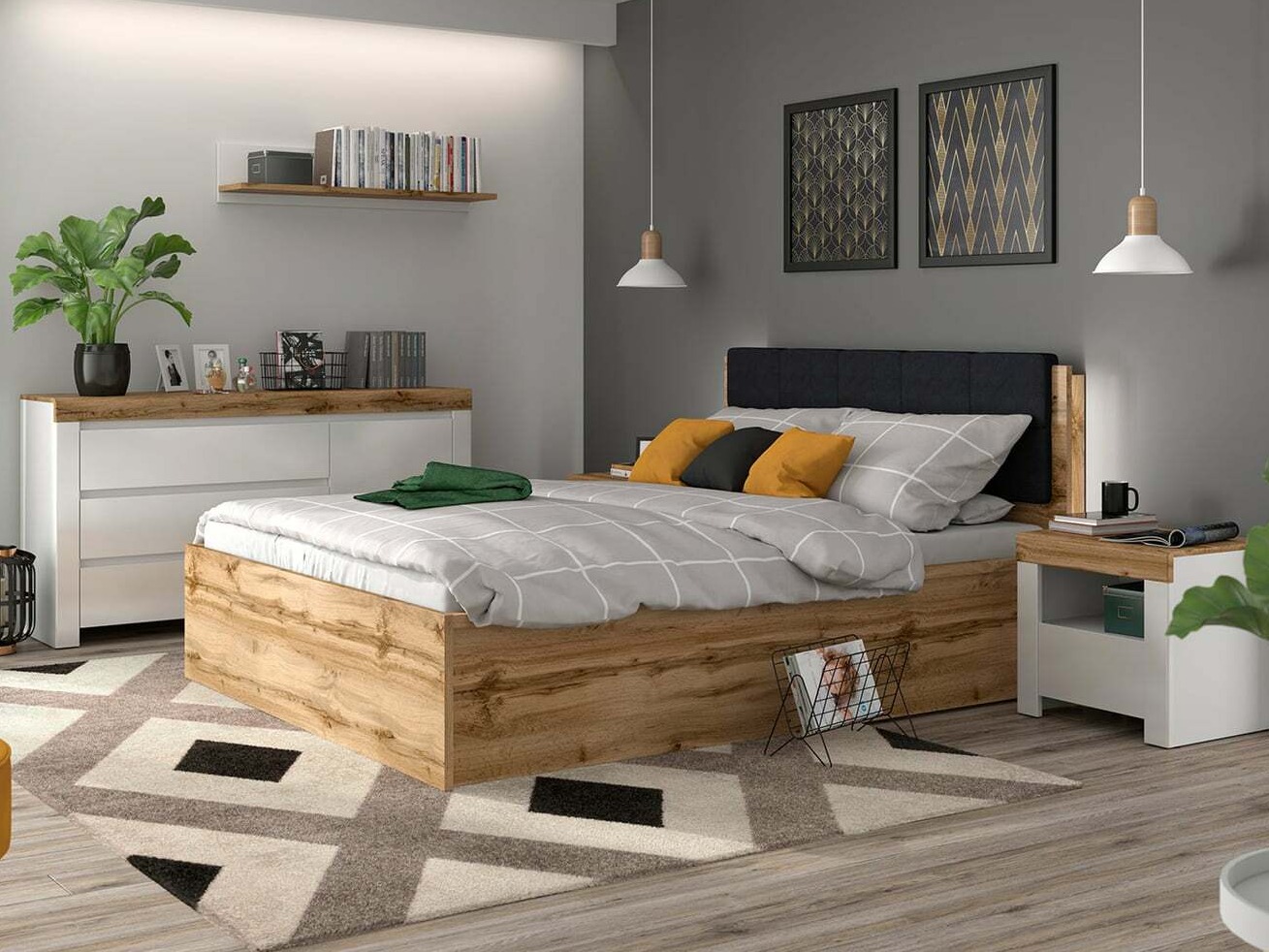 Bed Livevaro 126 (Wotan Oak)