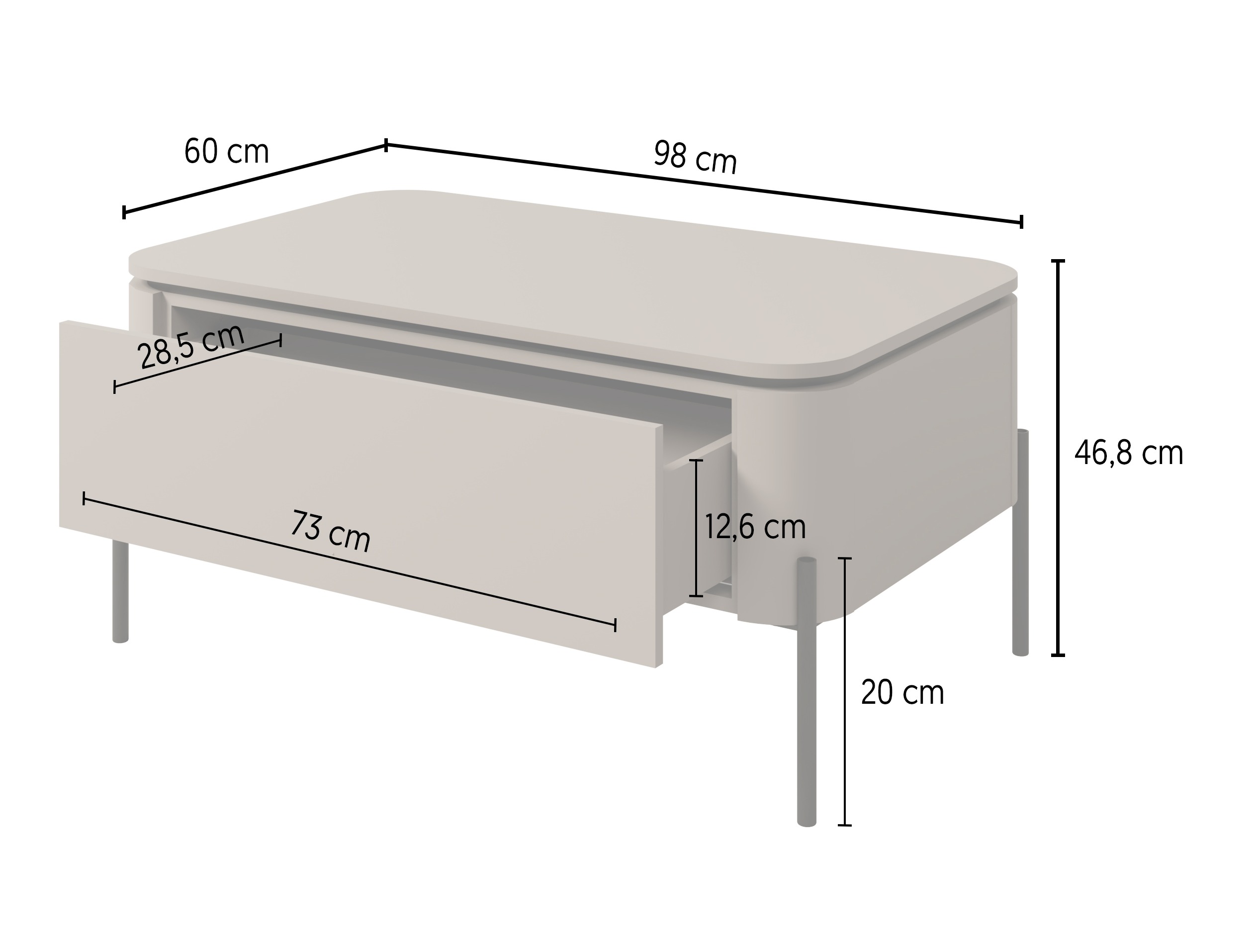 Coffee table Mirbeno 106