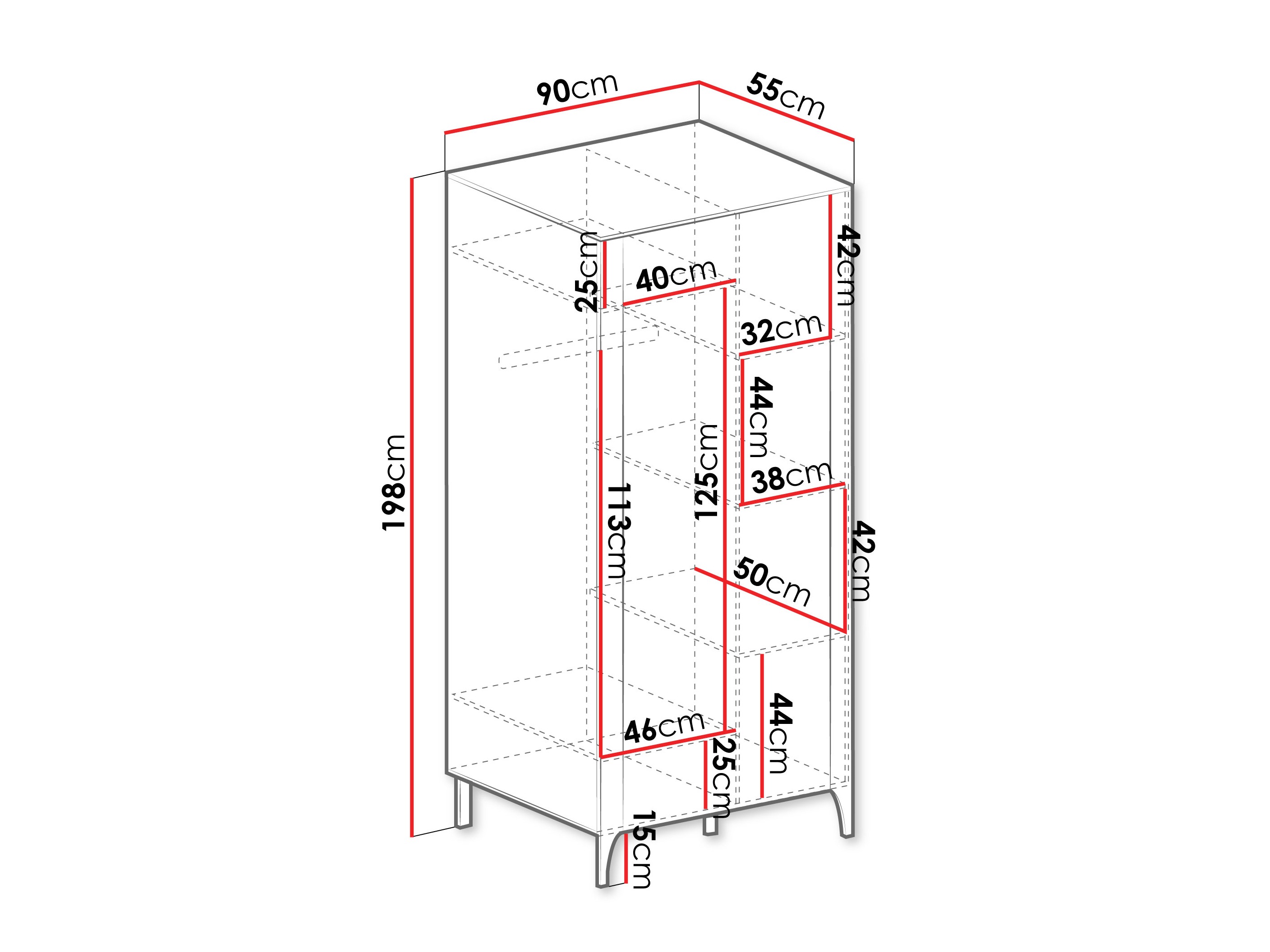 Wardrobe Mavtoru 106 (Black)