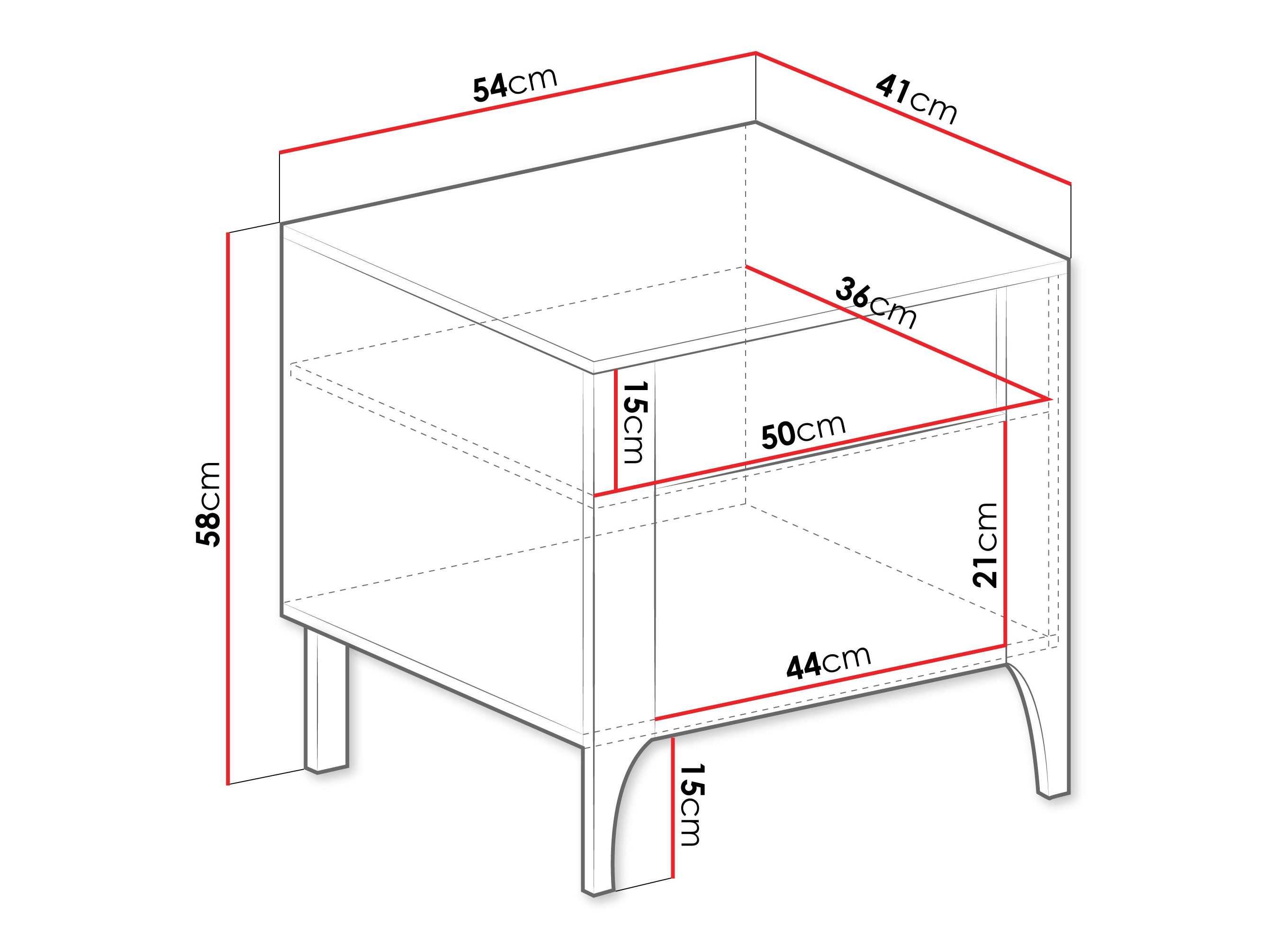 Bedside table Mavtoru 110 (Black)